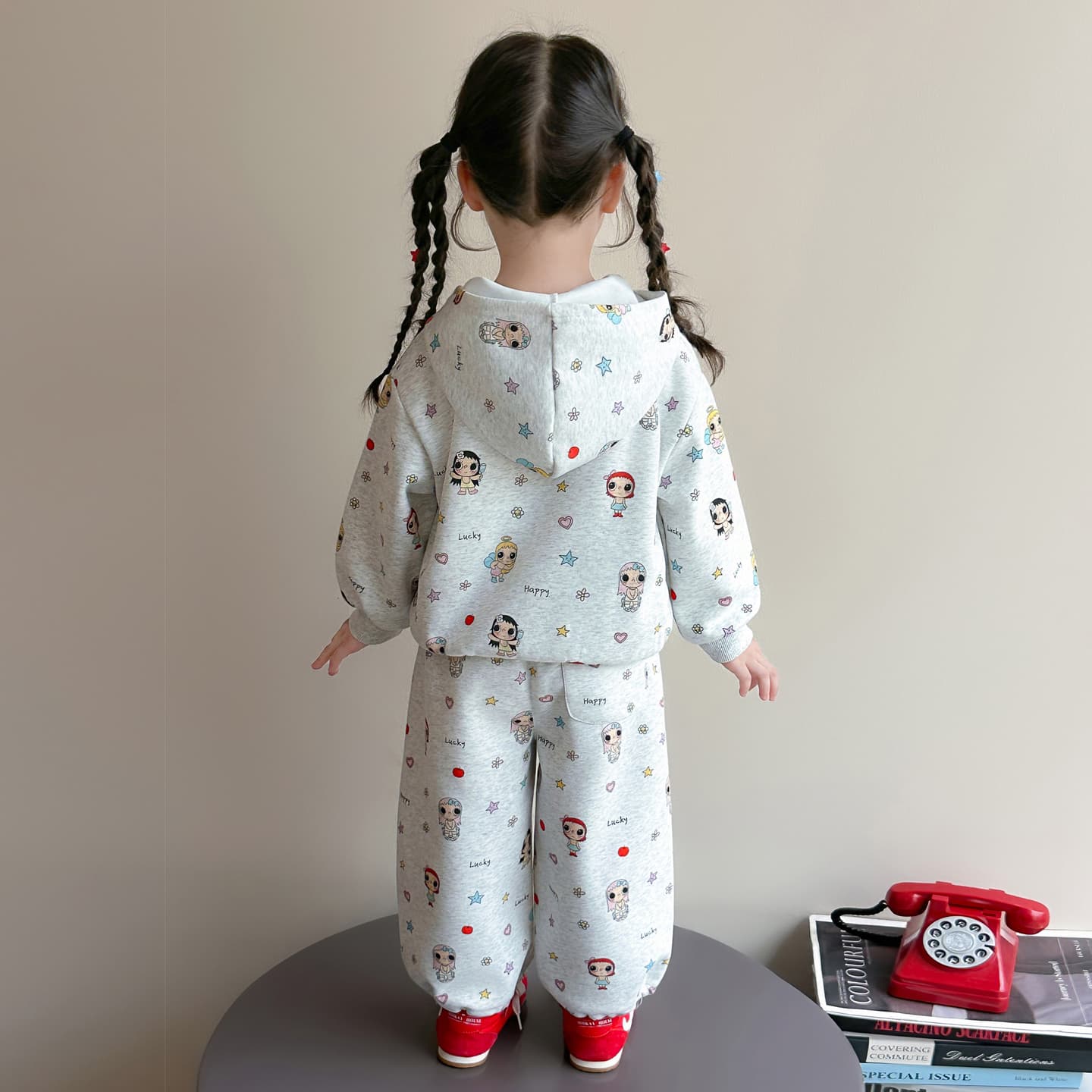 ATONGMU Светло-серый Kids Повседневные спортивные костюмы Наборы - изображение 5
