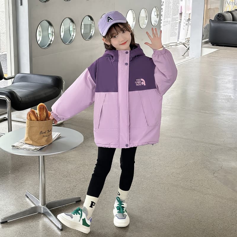 ATONGMU Фиолетовый Весна-осень Kids Парки - изображение 2
