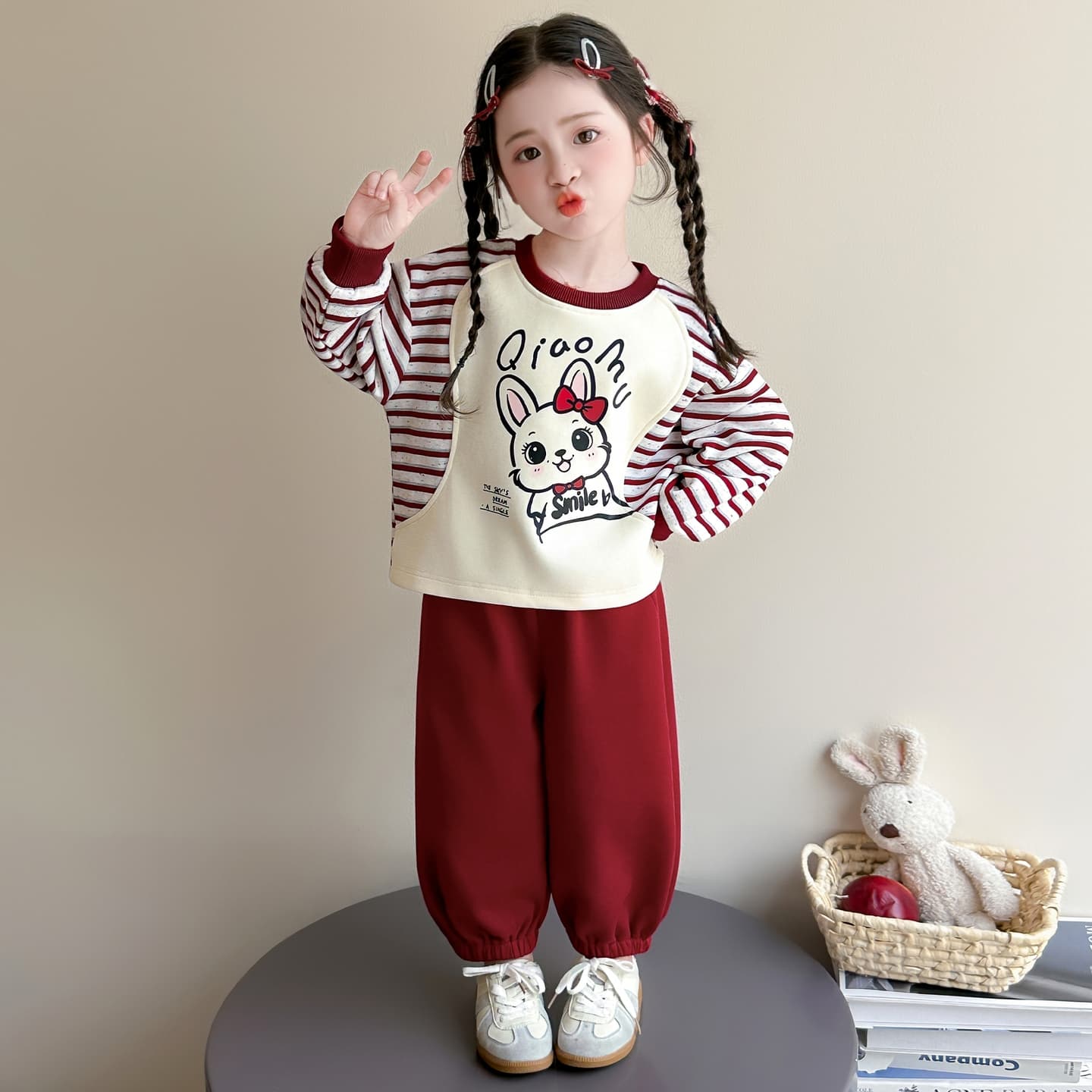 ATONGMU Красный Kids Повседневные спортивные костюмы Наборы - изображение 3