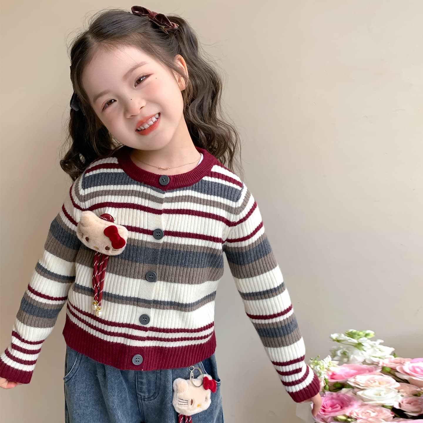 ATONGMU KT Полосы Топ Kids Свитеры - изображение 4