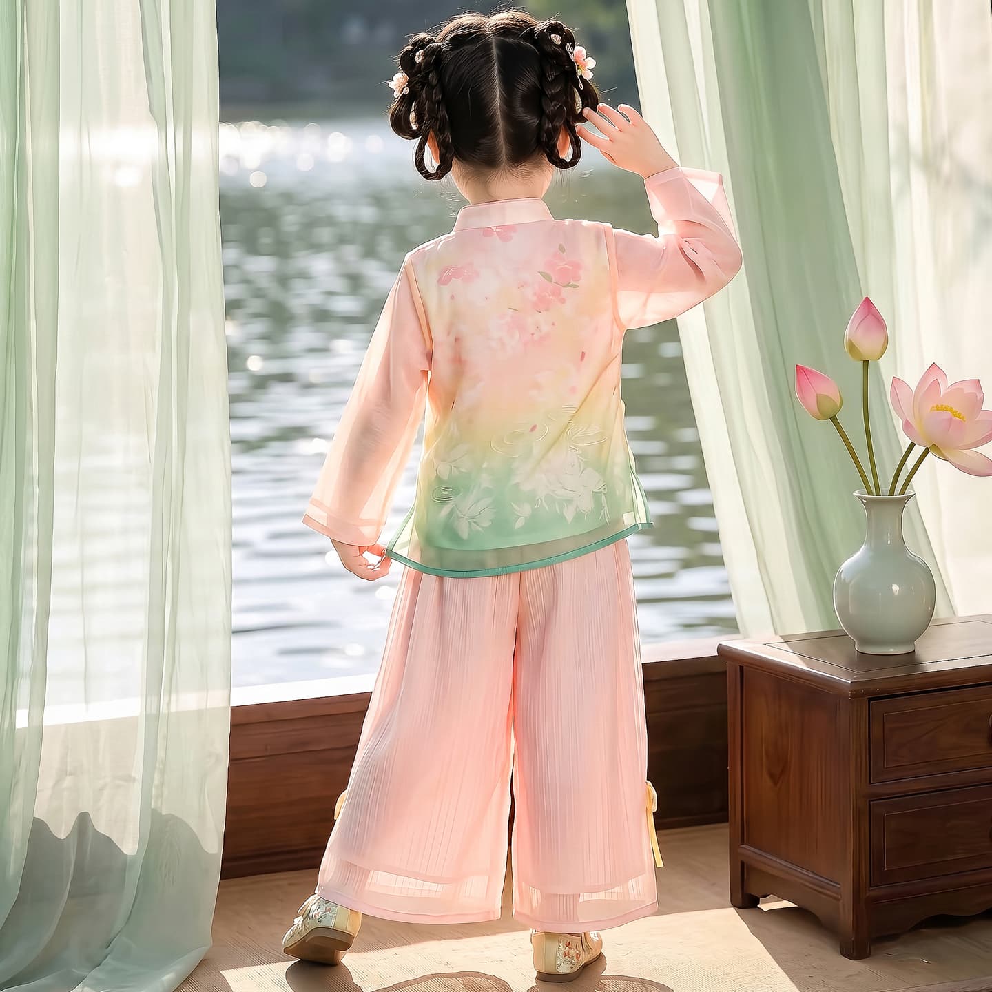 ATONGMU Цвет изображения Kids Традиционные китайские костюмы - изображение 3