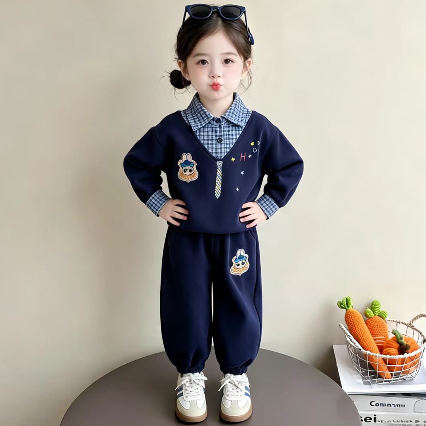 ATONGMU Темно-синий Kids Повседневные спортивные костюмы Наборы - изображение 4
