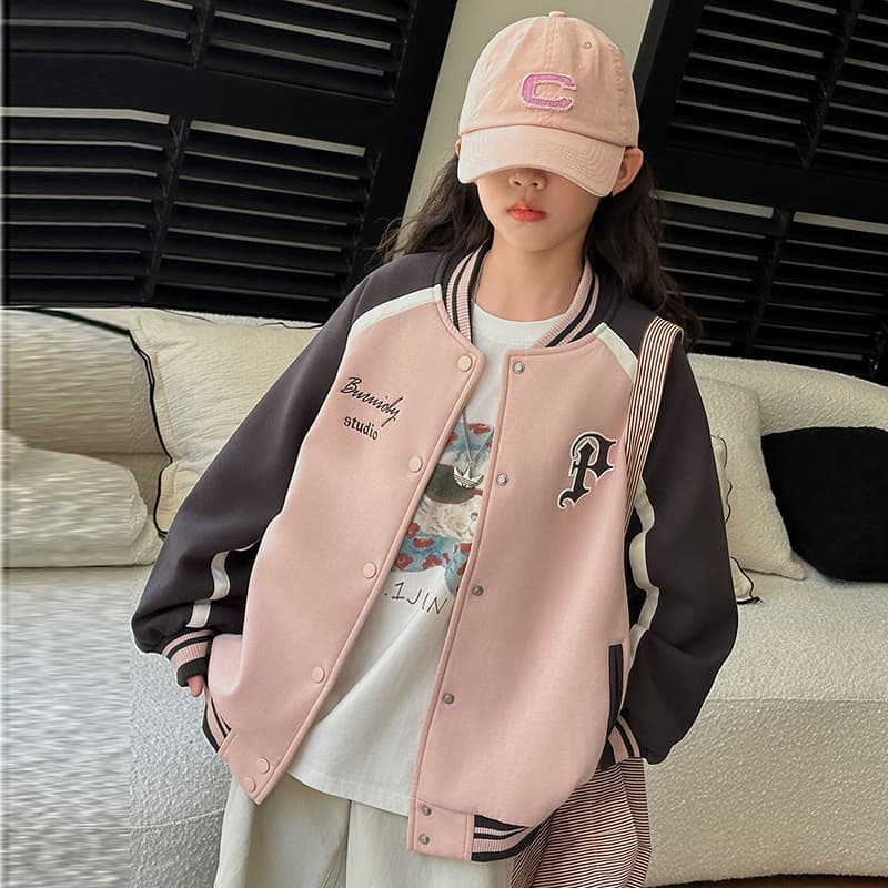 ATONGMU Розовый Kids Бейсбольные куртки - изображение 2