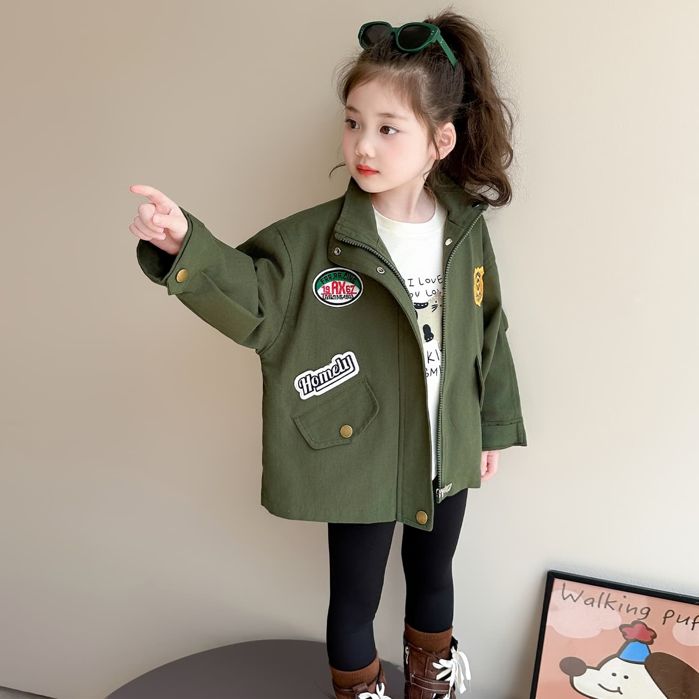 ATONGMU Зелёный Kids Куртки - изображение 5