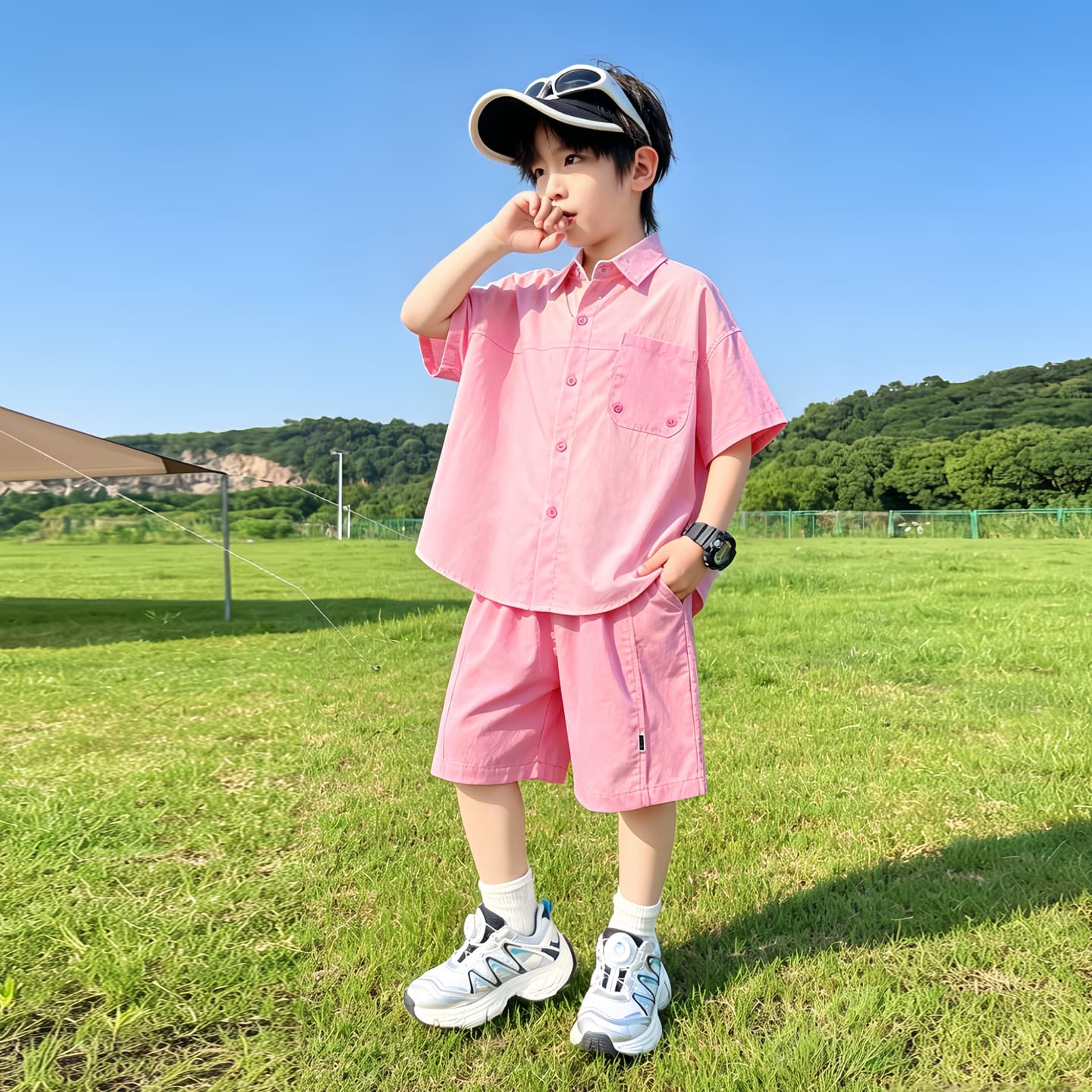 ATONGMU Розовый Kids Повседневные спортивные костюмы Наборы - изображение 2