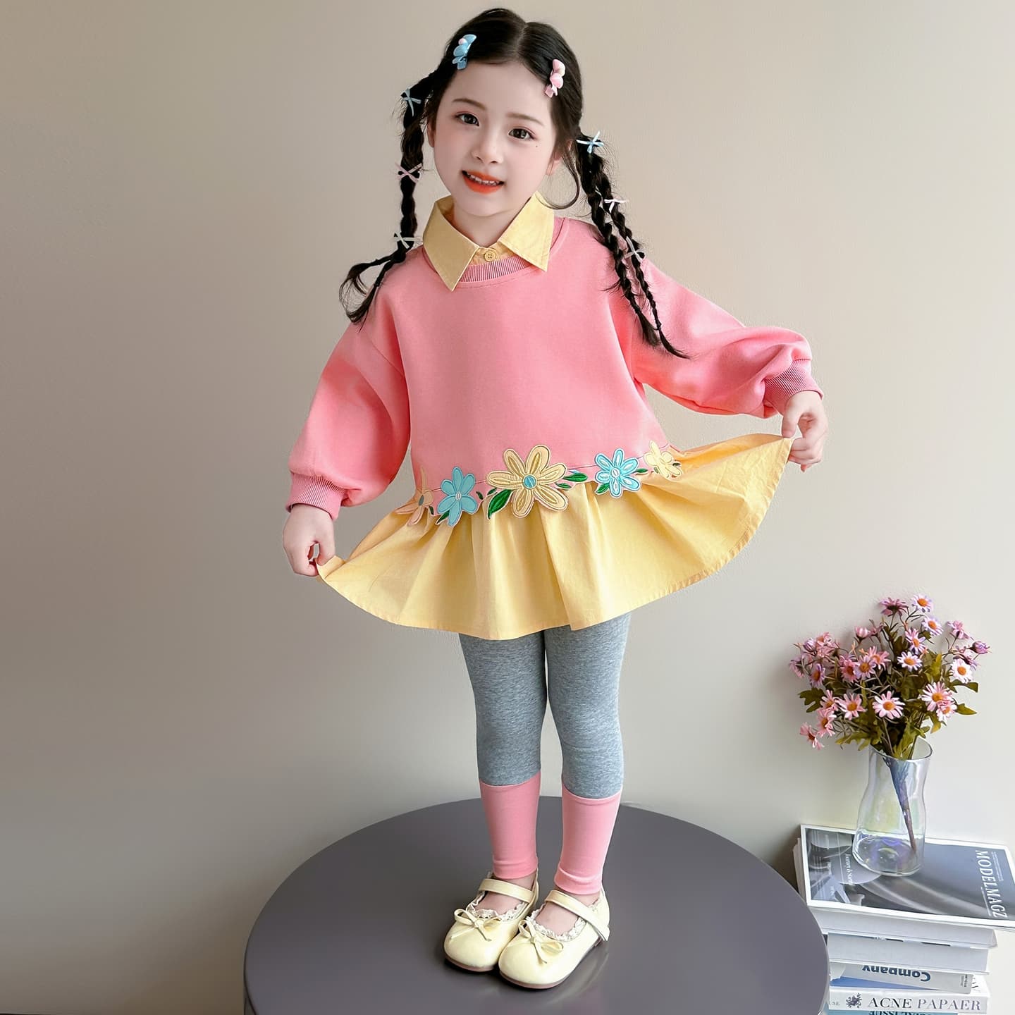ATONGMU Розовый Kids Повседневные спортивные костюмы Наборы - изображение 4