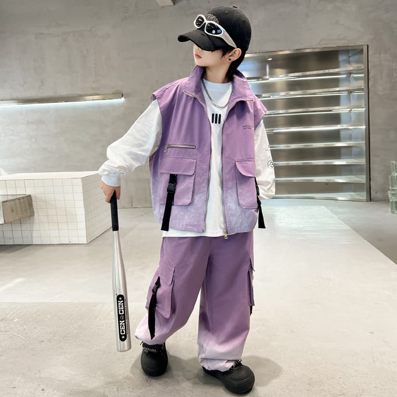 ATONGMU Фиолетовый Kids Повседневные спортивные костюмы Наборы - изображение 2