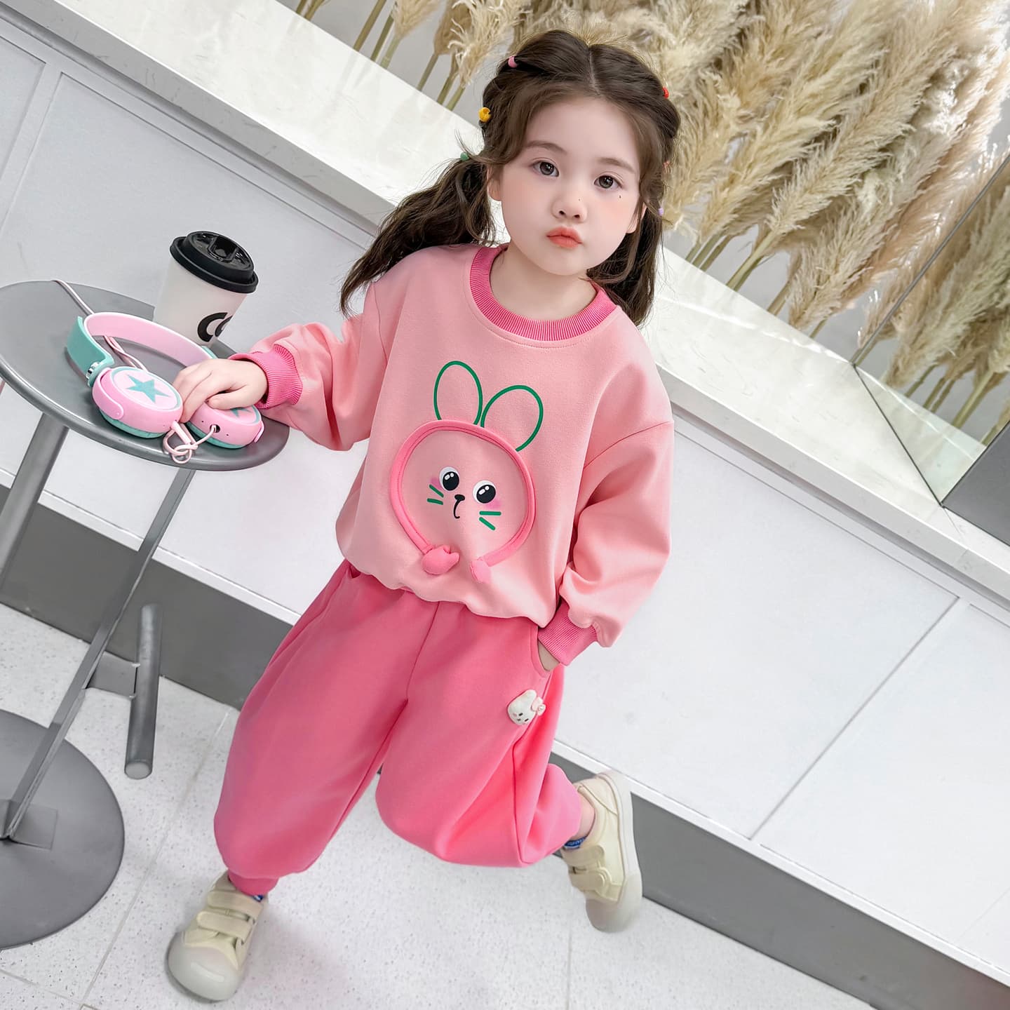 ATONGMU Розовый Kids Повседневные спортивные костюмы Наборы - изображение 2