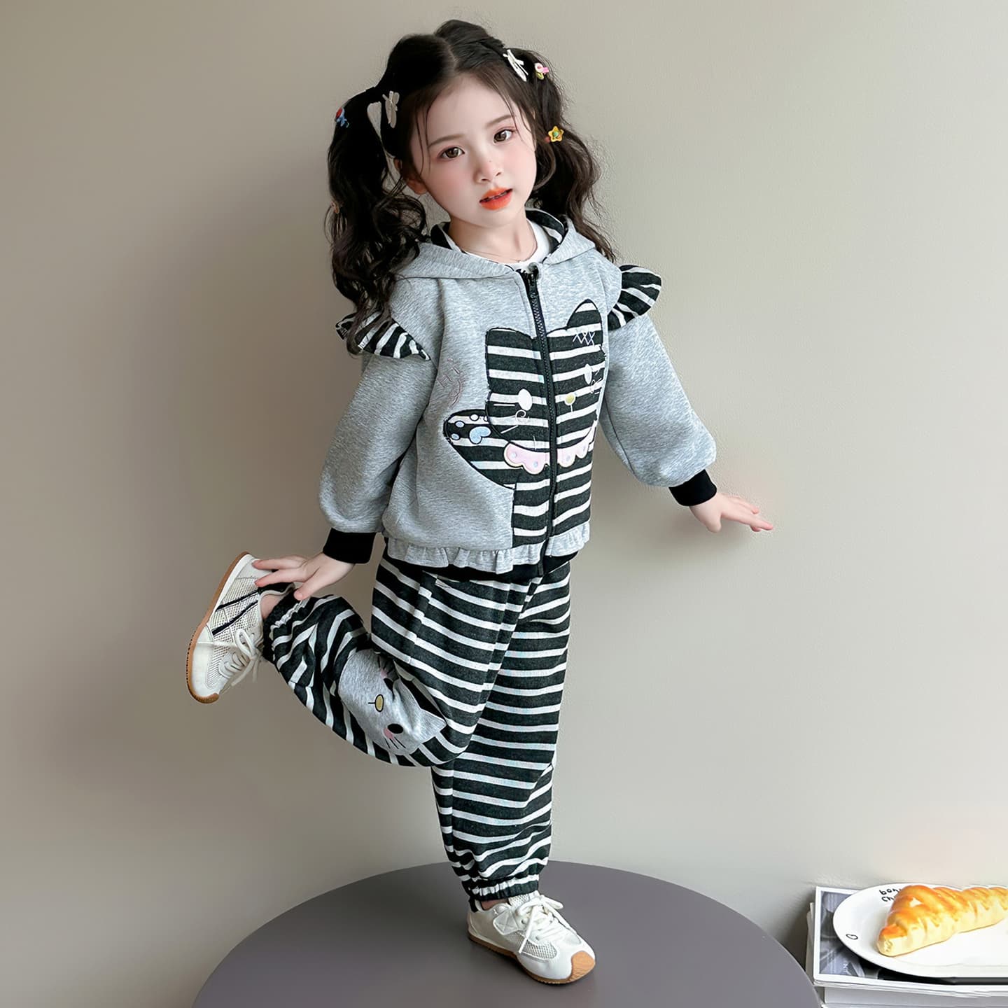 ATONGMU Серый Kids Повседневные спортивные костюмы Наборы - изображение 5