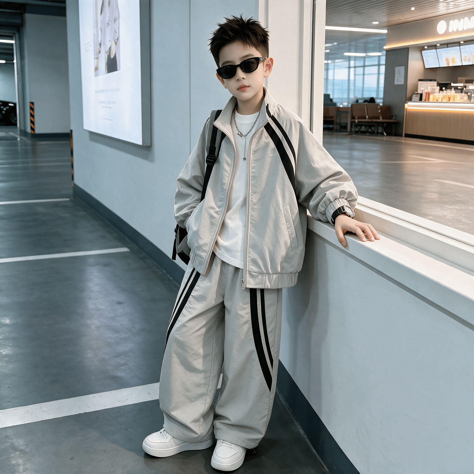 ATONGMU Серый Kids Повседневные спортивные костюмы Наборы - изображение 2