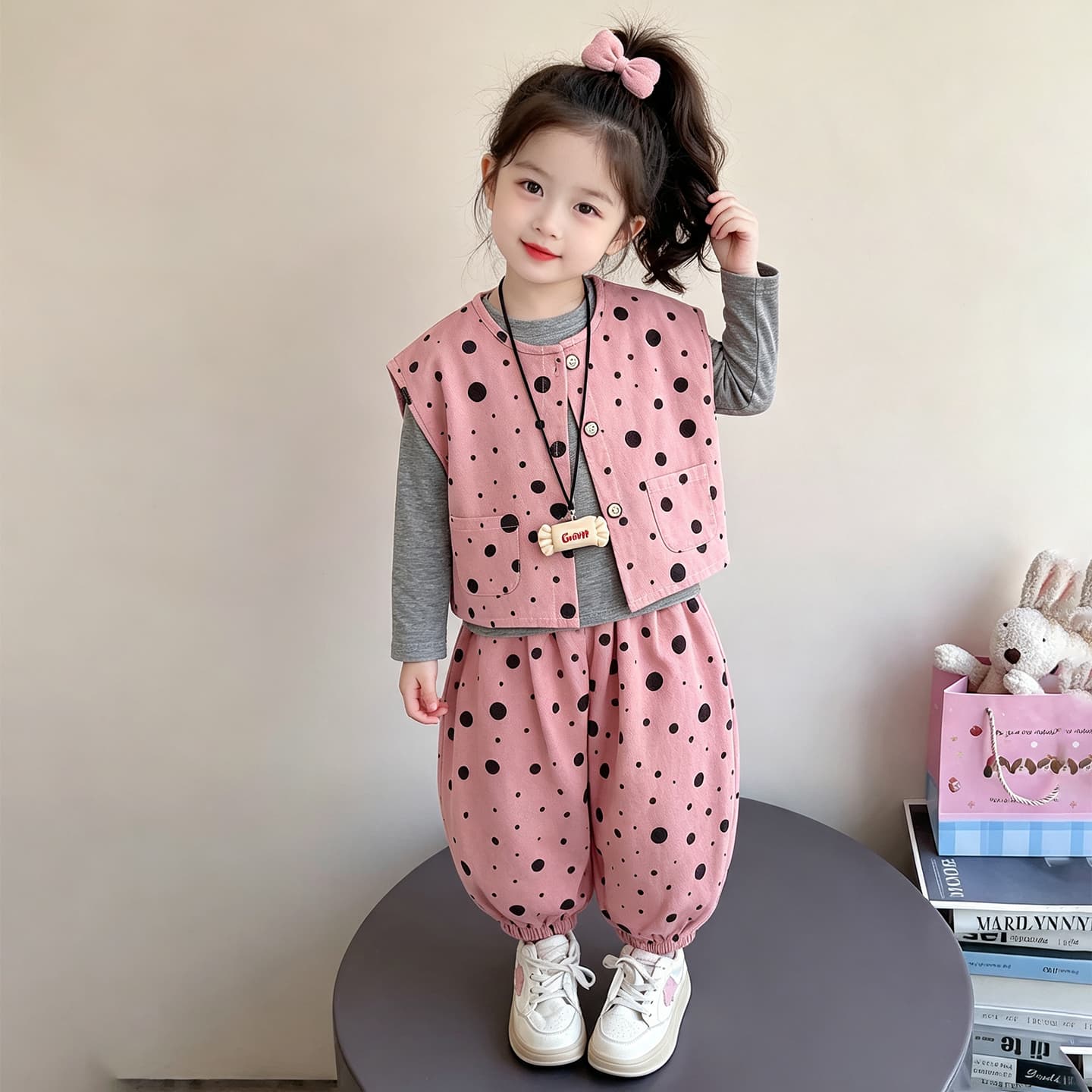 ATONGMU Розовый Kids Повседневные спортивные костюмы Наборы - изображение 3