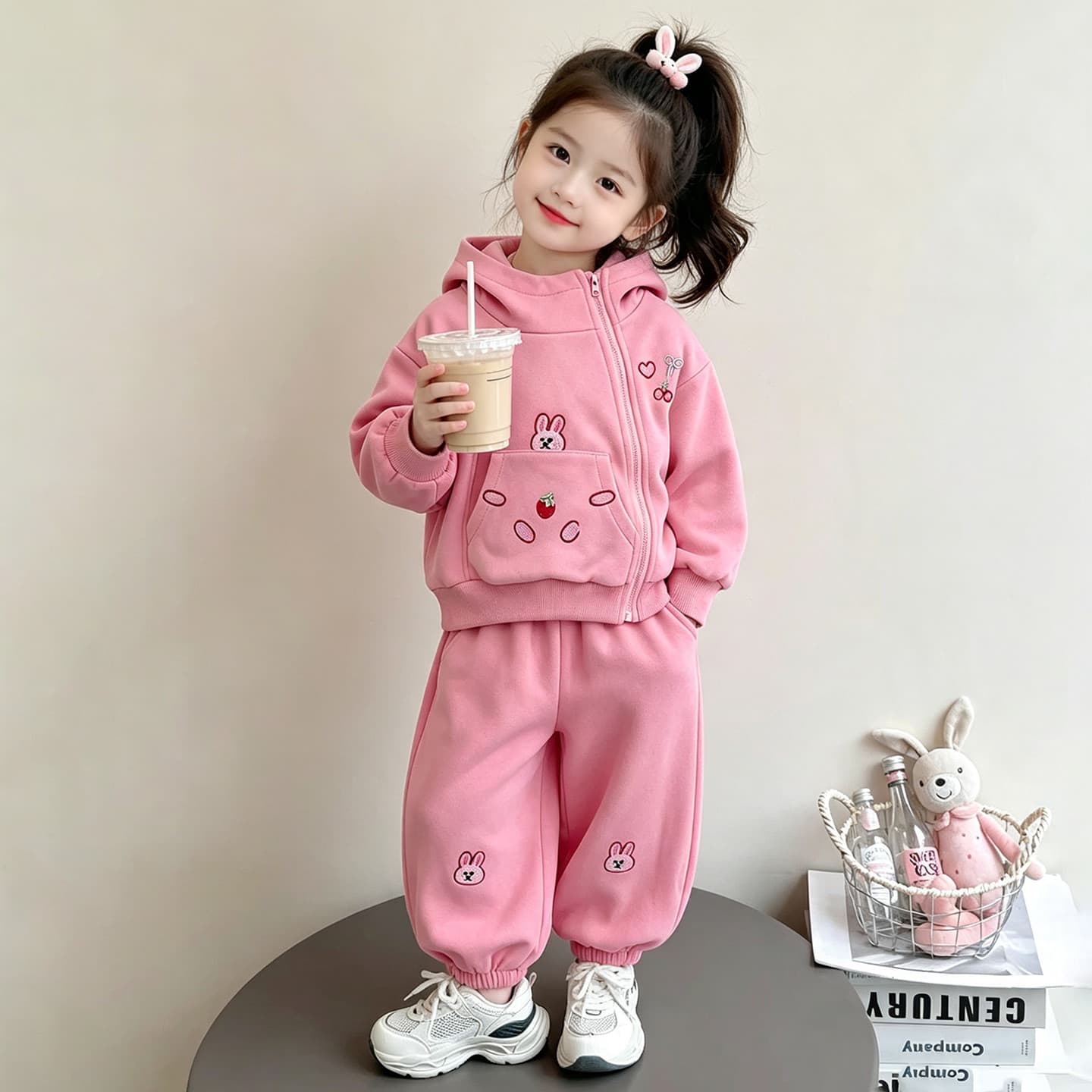 ATONGMU Розовый Kids Повседневные спортивные костюмы Наборы - изображение 4