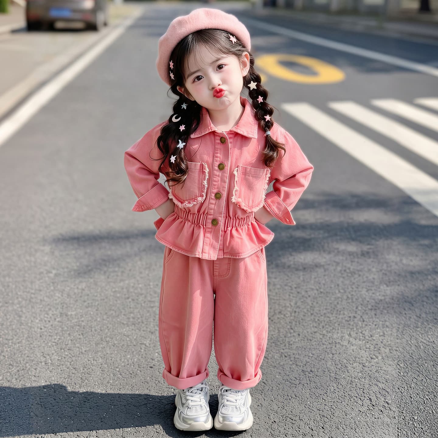 ATONGMU Розовый Kids Повседневные спортивные костюмы Наборы - изображение 5