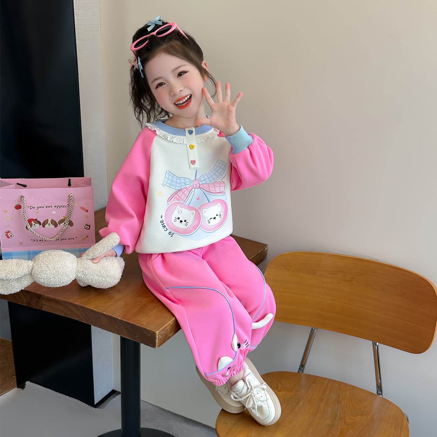 ATONGMU Розовый Kids Повседневные спортивные костюмы Наборы - изображение 2