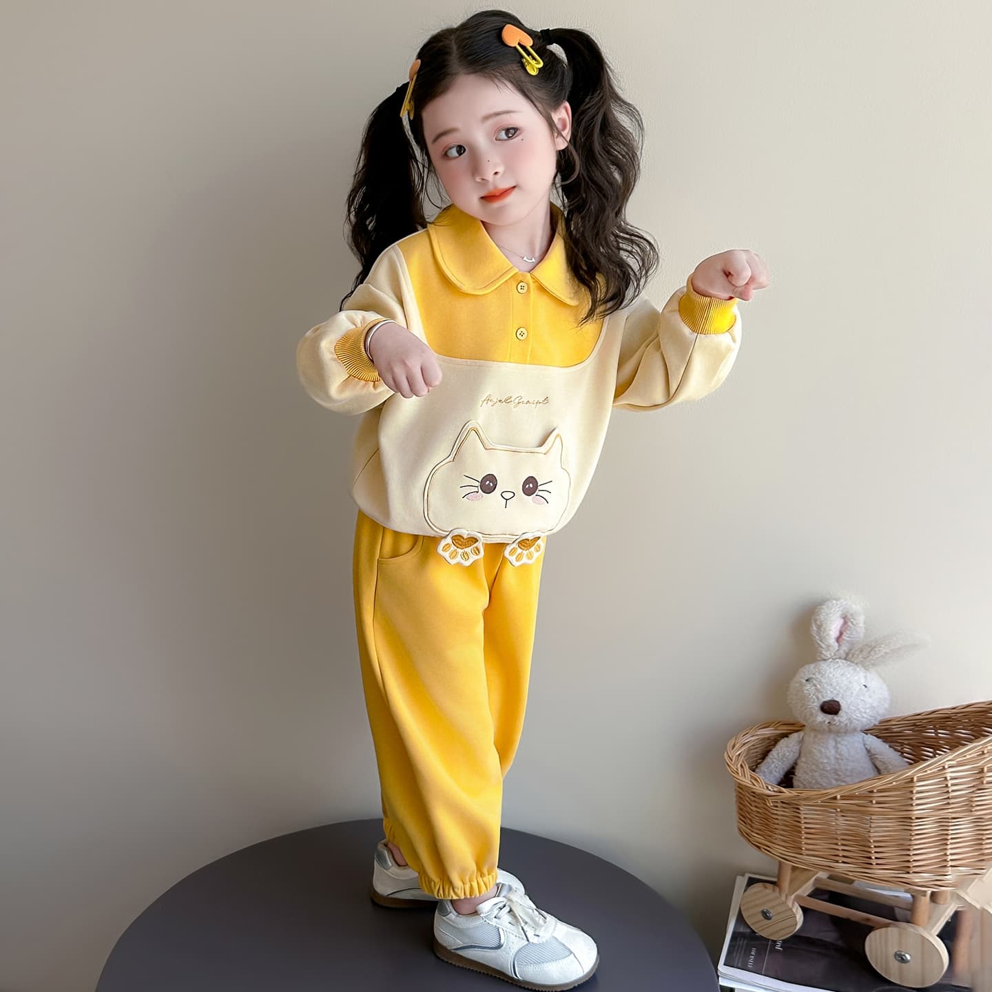 ATONGMU Желтый Kids Повседневные спортивные костюмы Наборы - изображение 3