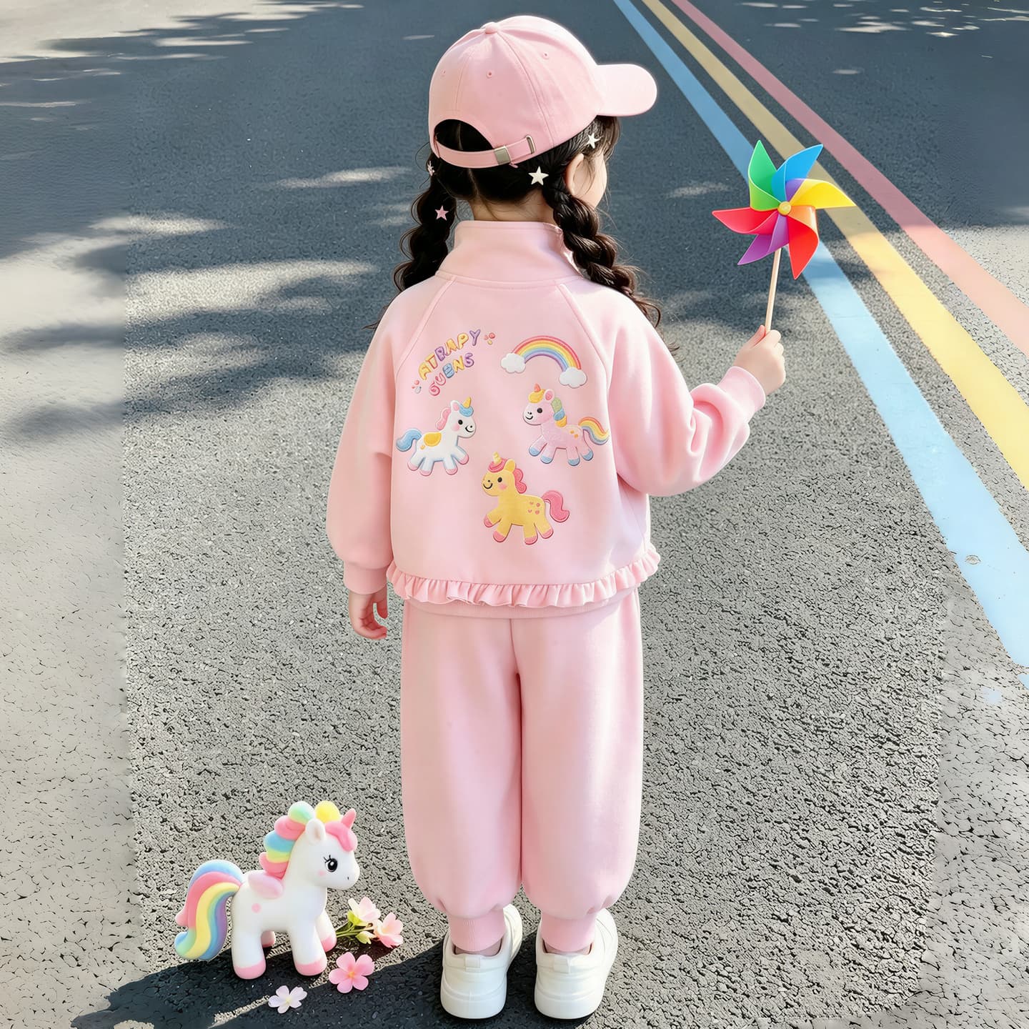 ATONGMU Розовый Kids Повседневные спортивные костюмы Наборы - изображение 4