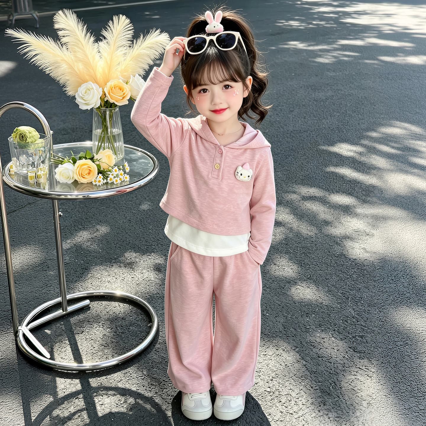 ATONGMU Розовый Kids Повседневные спортивные костюмы Наборы - изображение 5