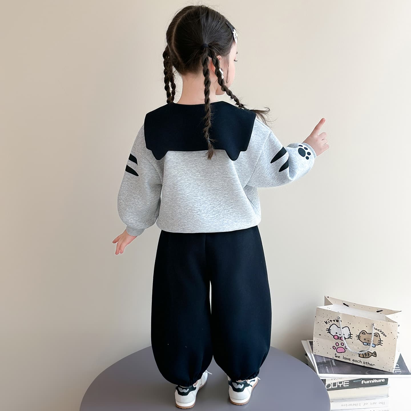 ATONGMU Серый Kids Повседневные спортивные костюмы Наборы - изображение 2