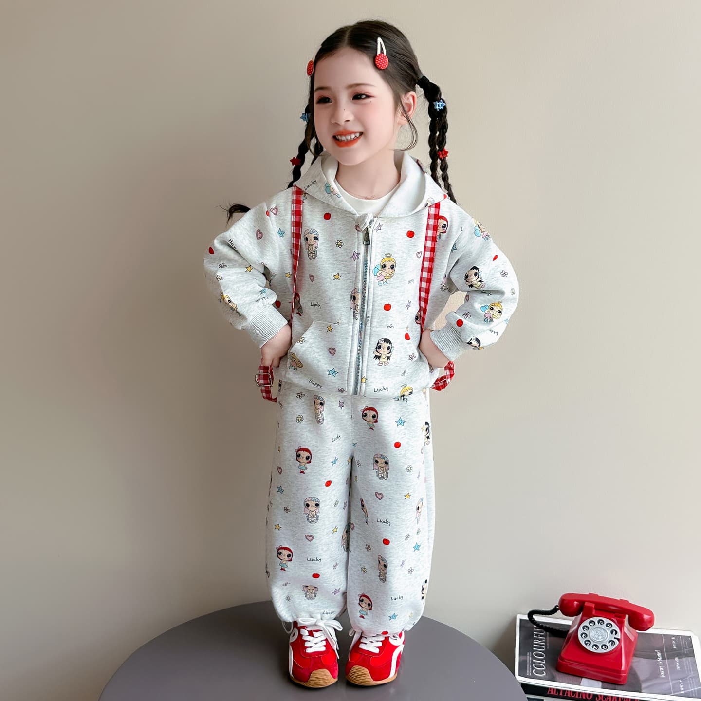 ATONGMU Светло-серый Kids Повседневные спортивные костюмы Наборы - изображение 3