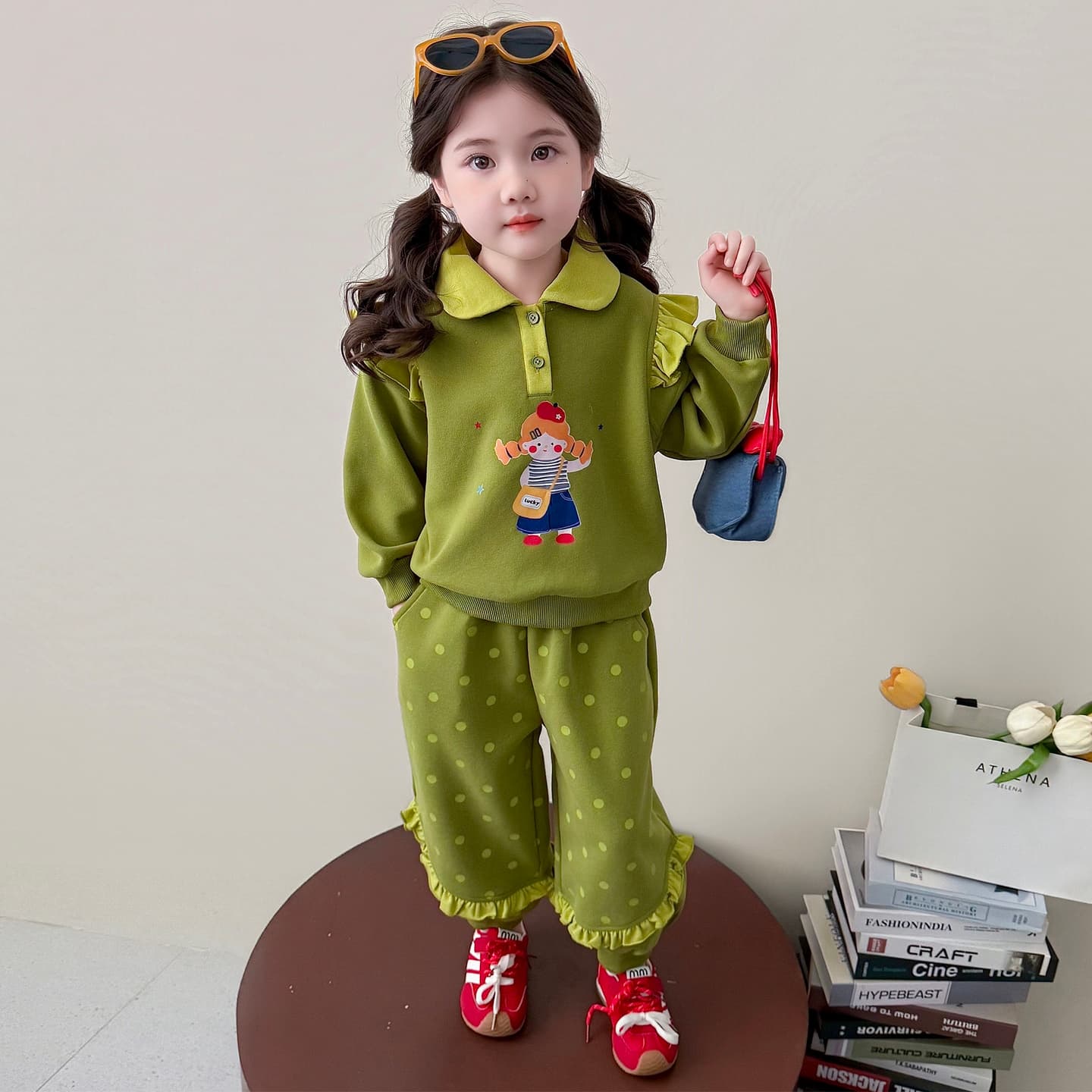 ATONGMU Зелёный Kids Повседневные спортивные костюмы Наборы - изображение 4