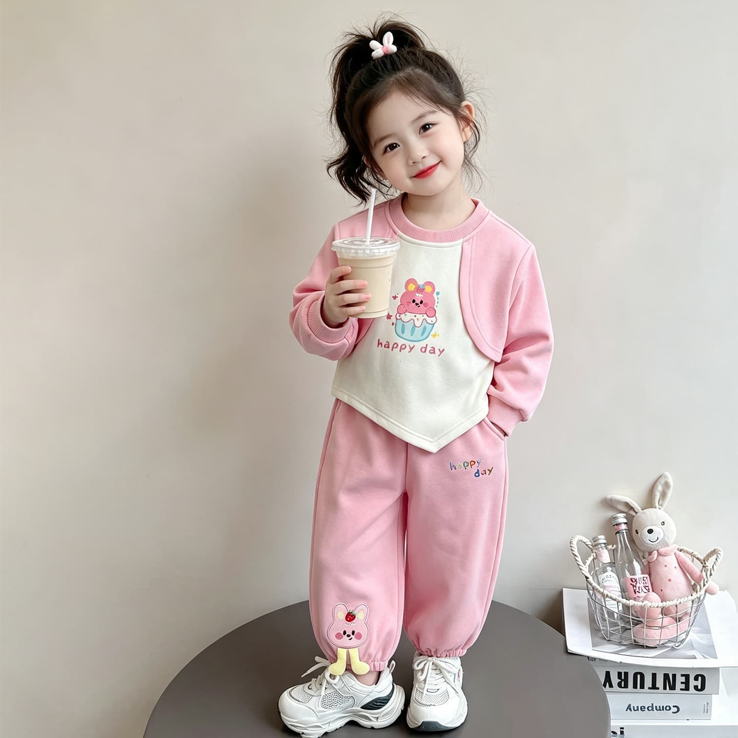 ATONGMU Розовый Kids Повседневные спортивные костюмы Наборы - изображение 2