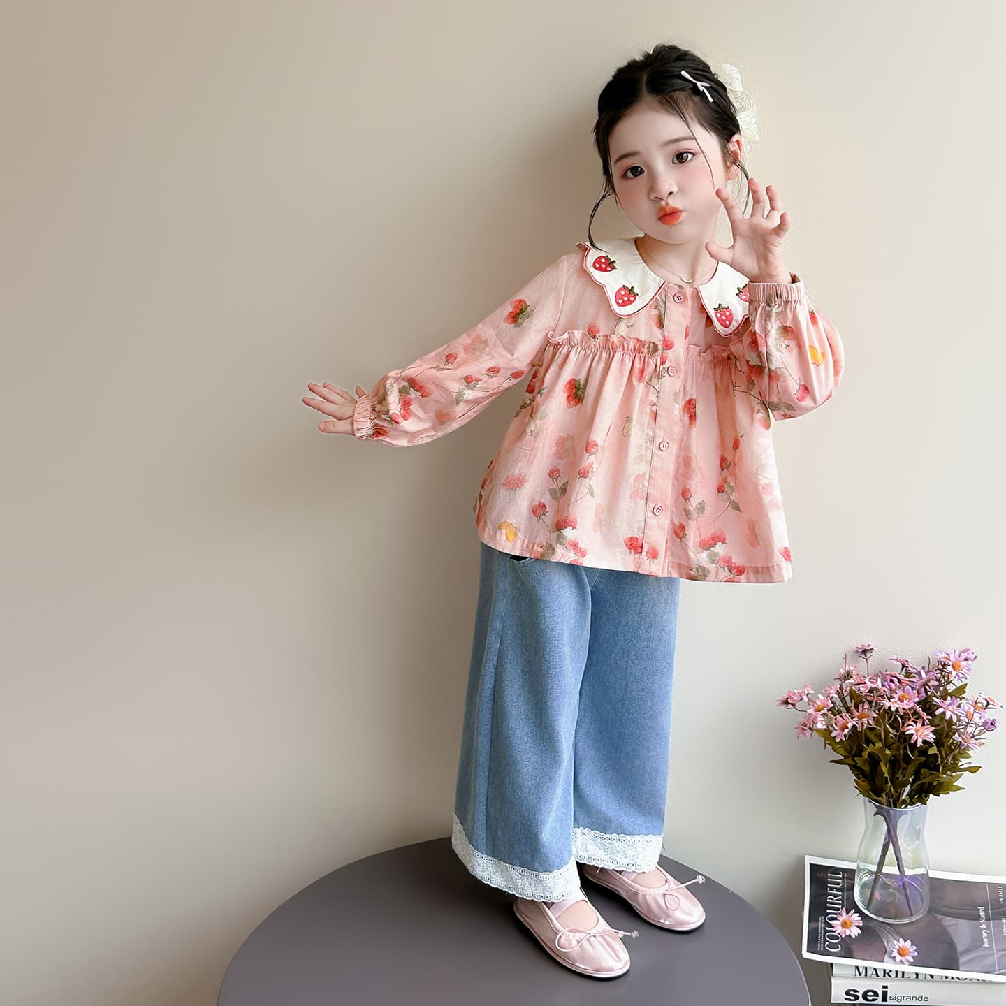 ATONGMU Розовый комплект Kids Повседневные спортивные костюмы Наборы - изображение 2