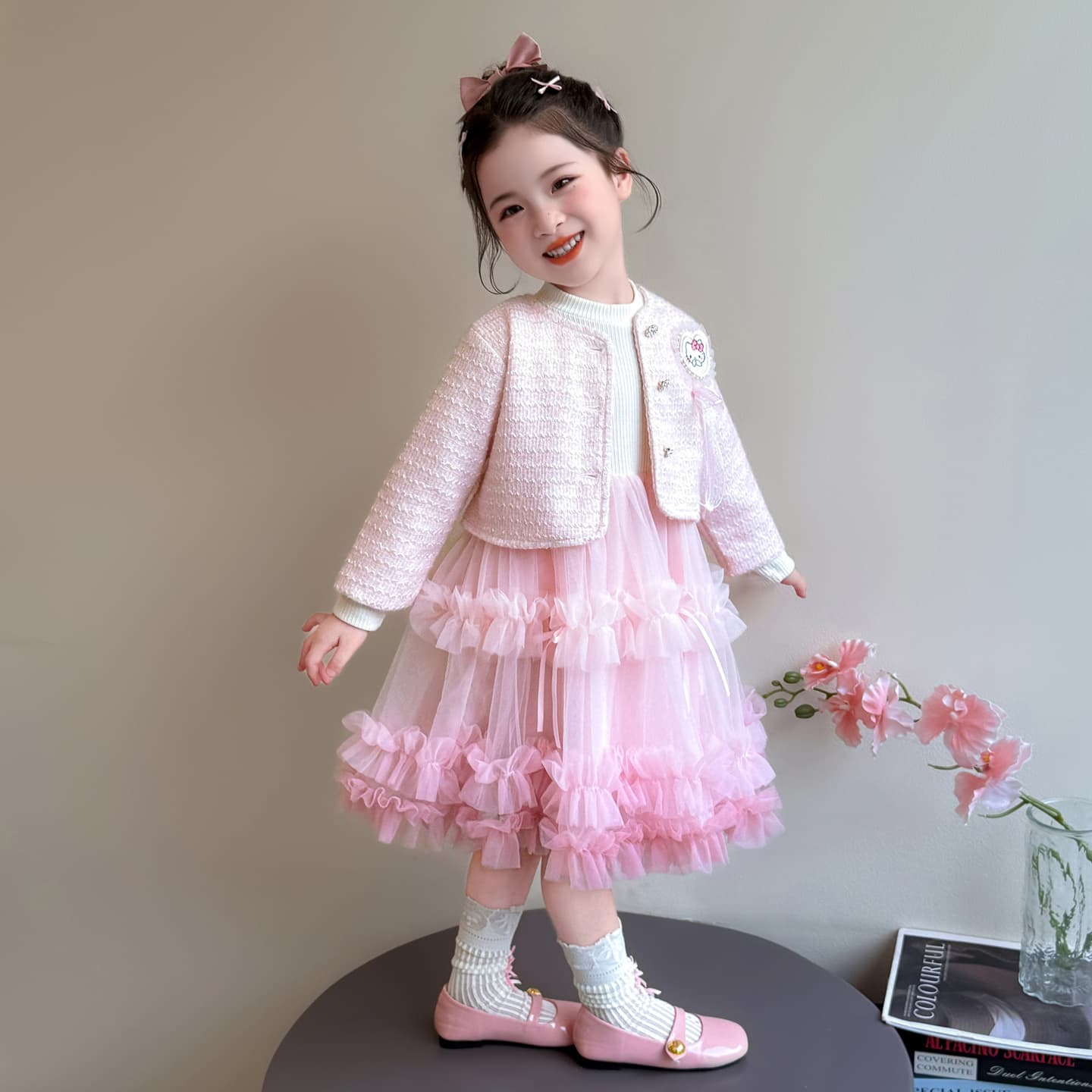 ATONGMU Розовые Детские Платья - изображение 4