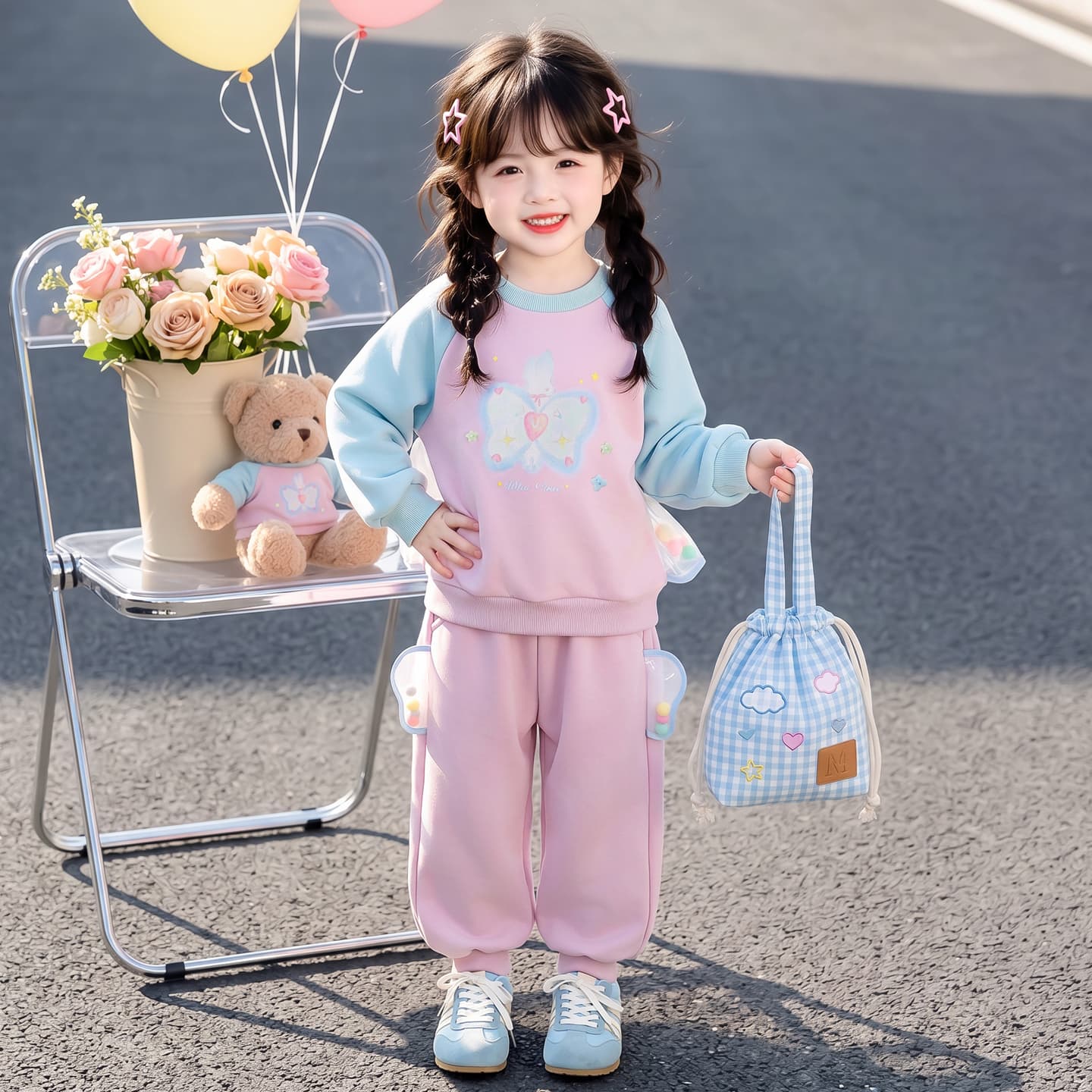 ATONGMU Фиолетовый Kids Повседневные спортивные костюмы Наборы - изображение 4