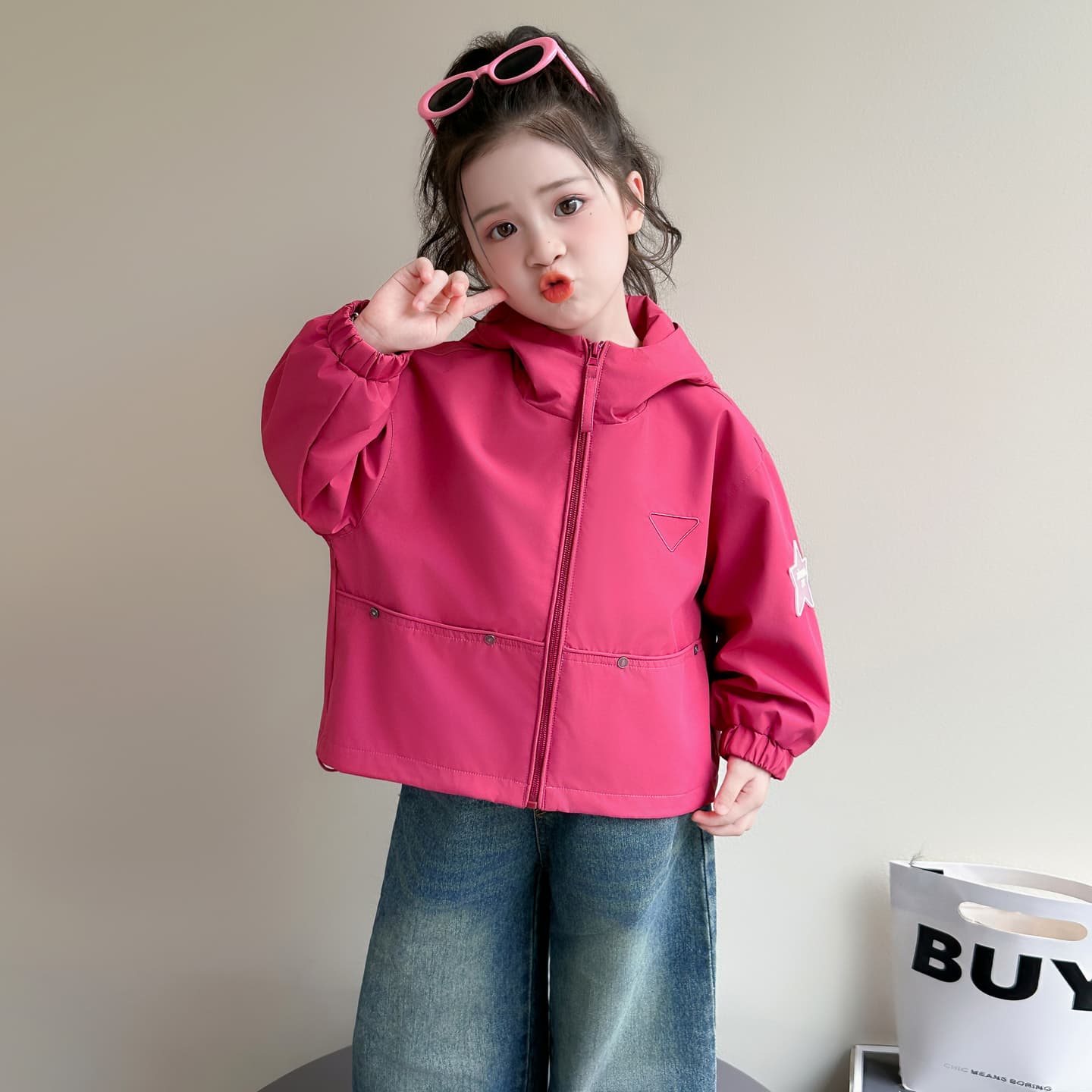 ATONGMU Розово-красный Kids Куртки - изображение 4