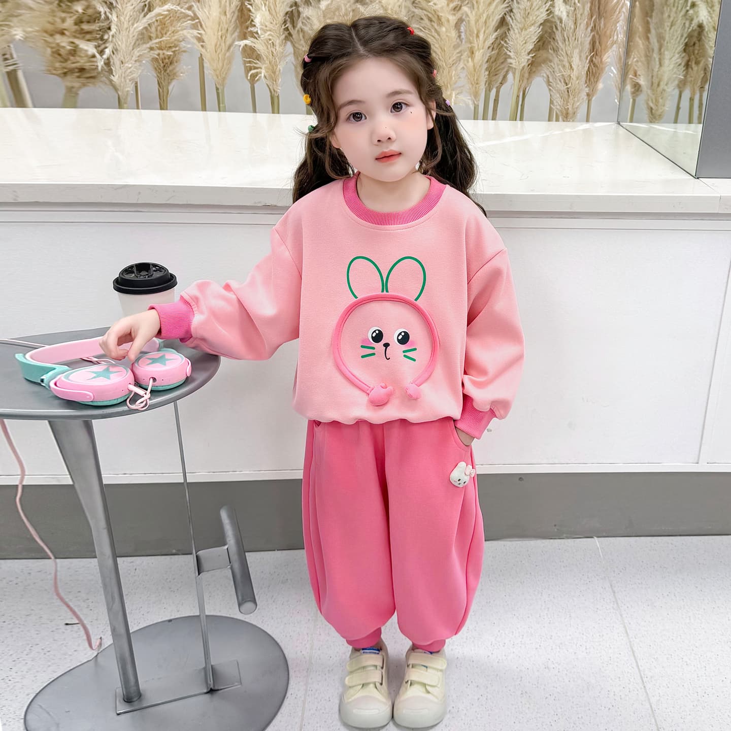ATONGMU Розовый Kids Повседневные спортивные костюмы Наборы - изображение 3