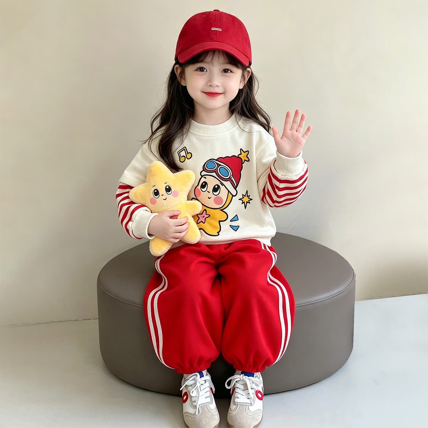 ATONGMU Красный Kids Повседневные спортивные костюмы Наборы - изображение 3