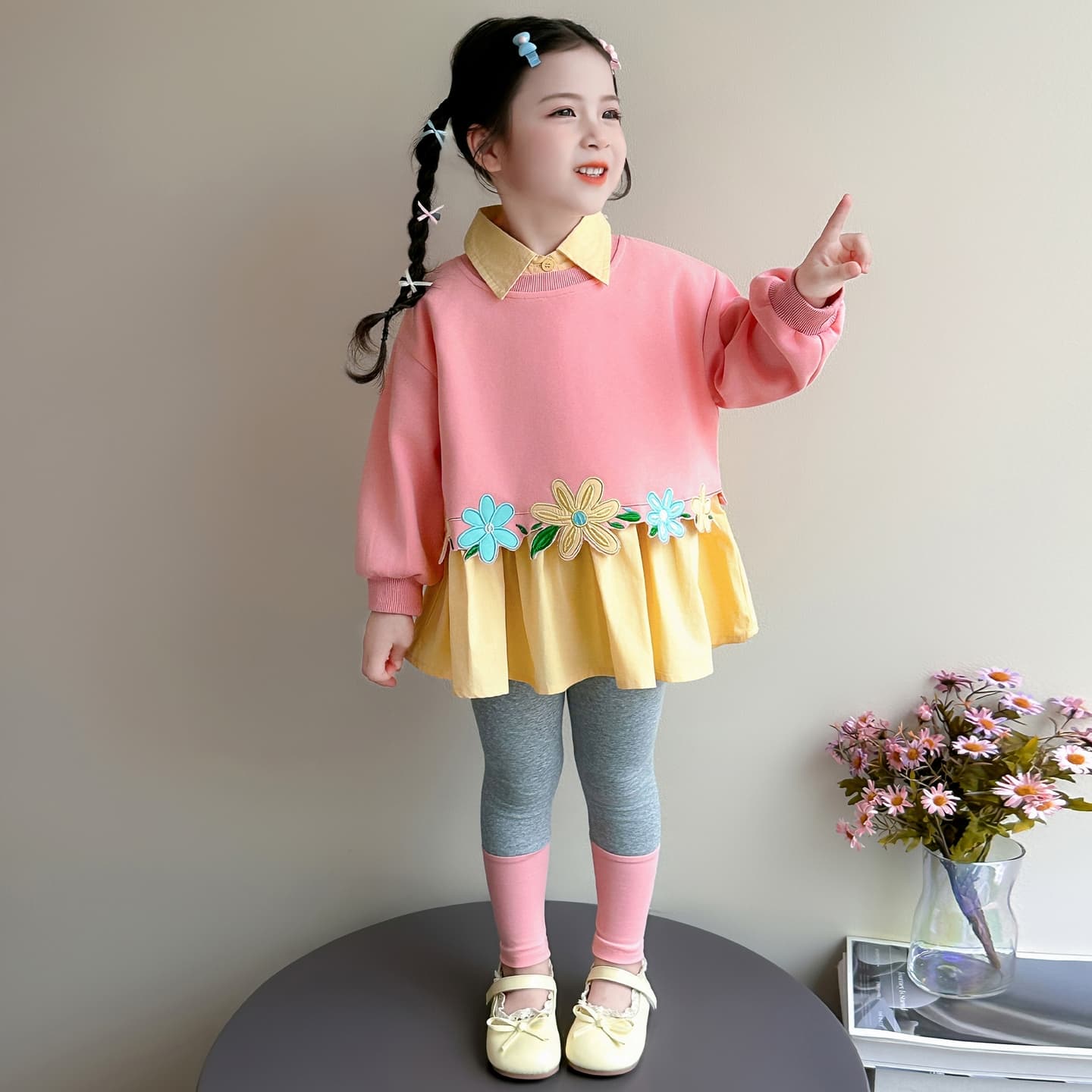 ATONGMU Розовый Kids Повседневные спортивные костюмы Наборы - изображение 3