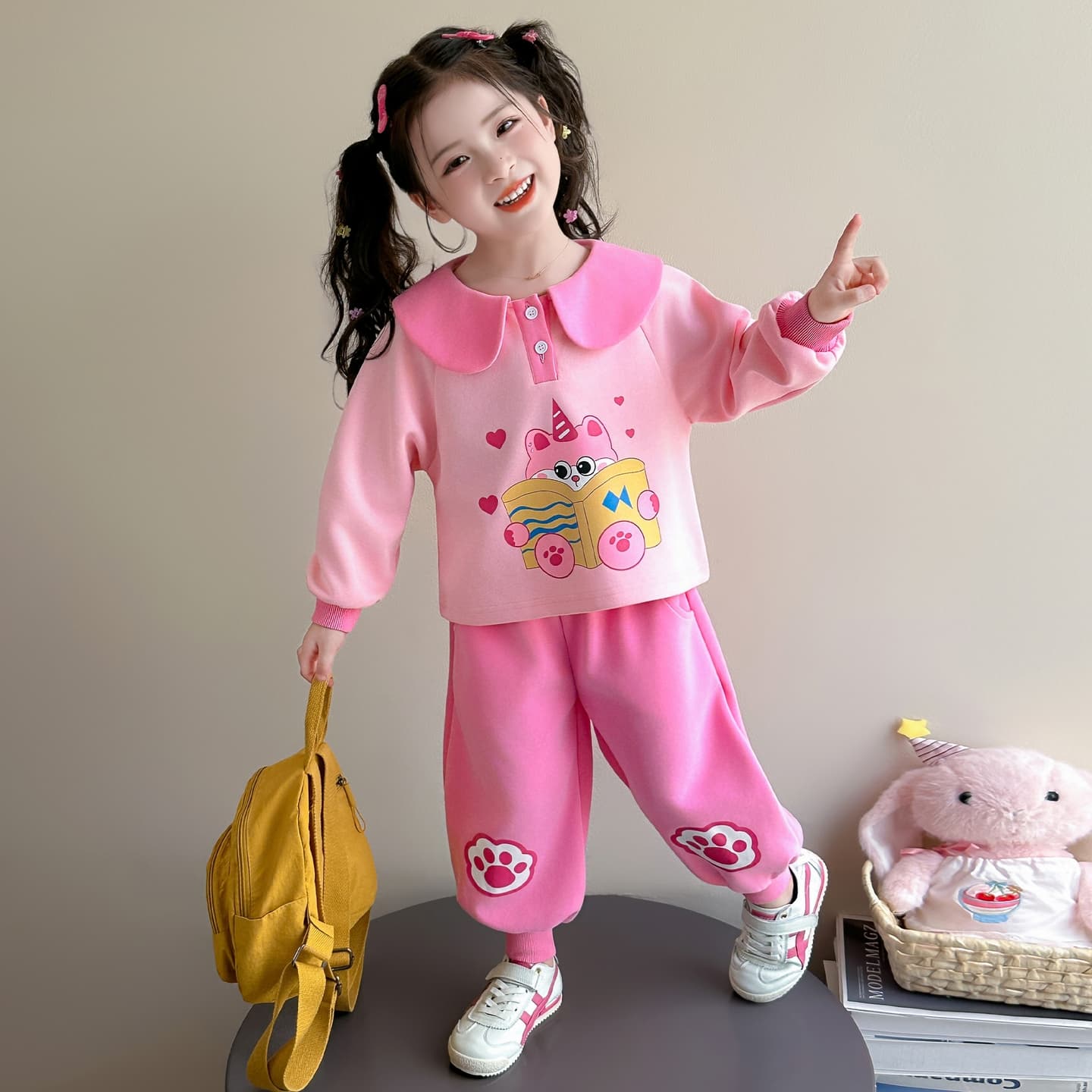 ATONGMU Розовый Kids Повседневные спортивные костюмы Наборы - изображение 3