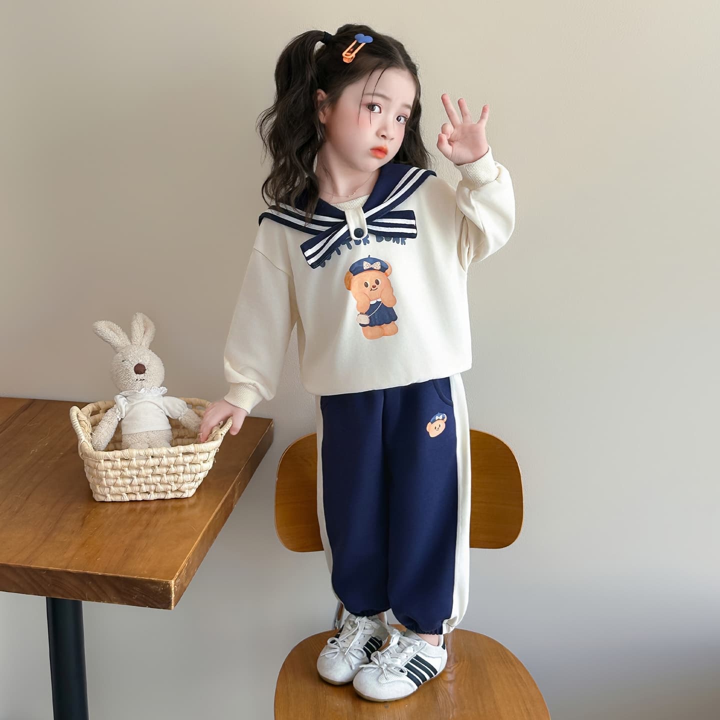 ATONGMU Темно-синий Kids Повседневные спортивные костюмы Наборы - изображение 5
