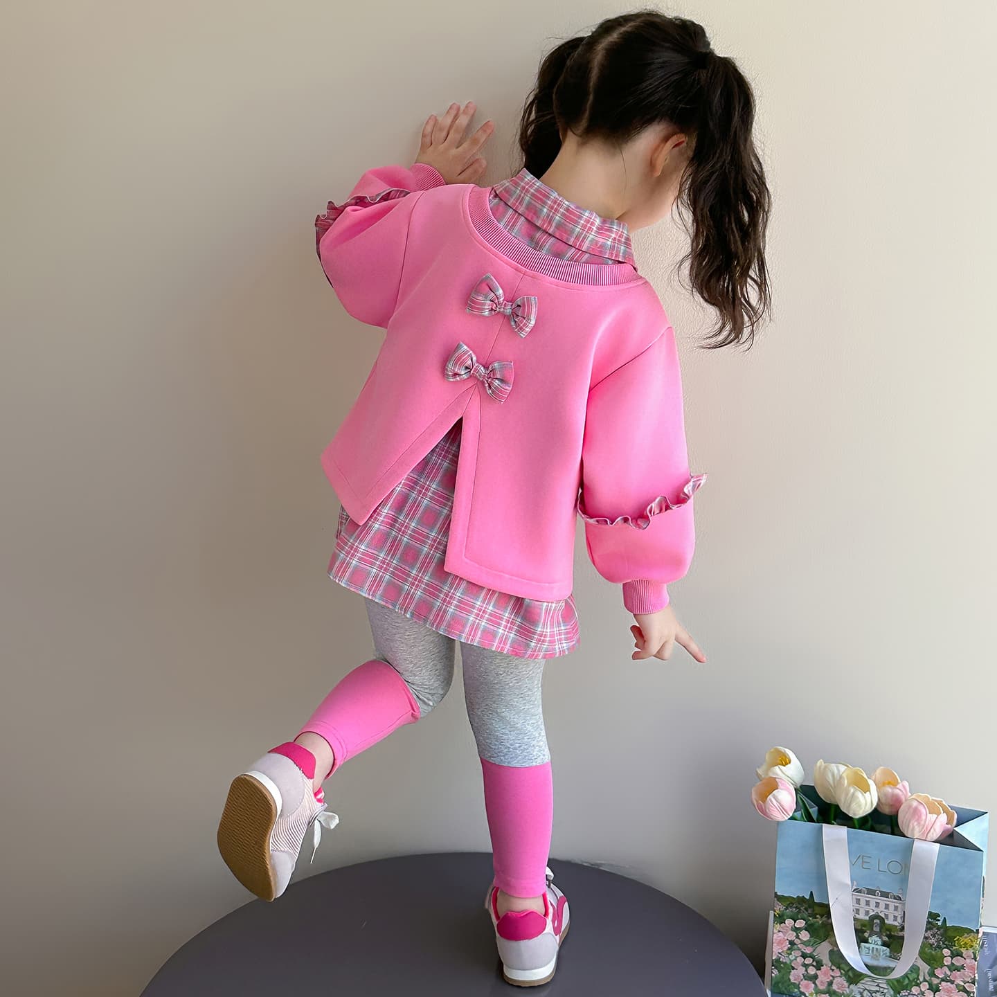 ATONGMU Розовый Kids Повседневные спортивные костюмы Наборы - изображение 3