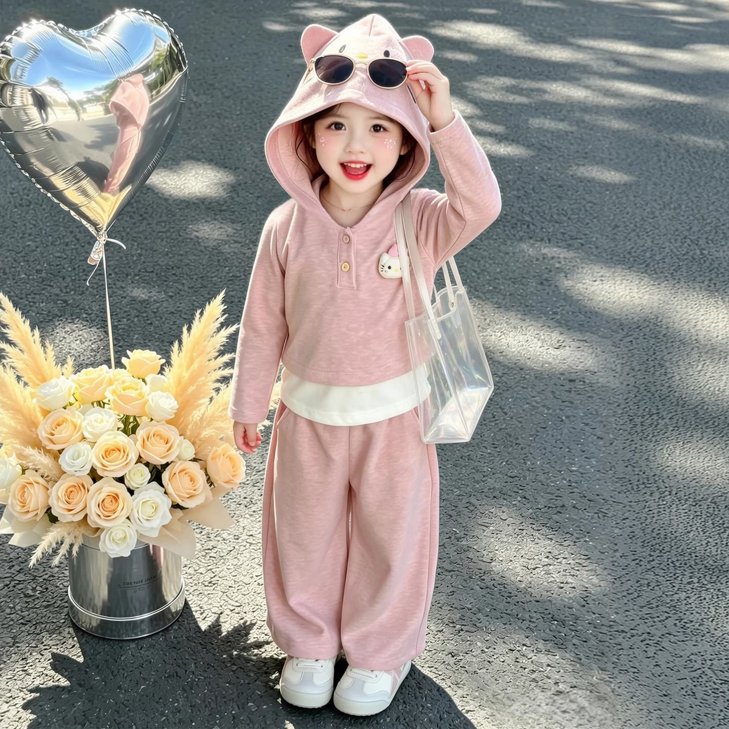 ATONGMU Розовый Kids Повседневные спортивные костюмы Наборы - изображение 3