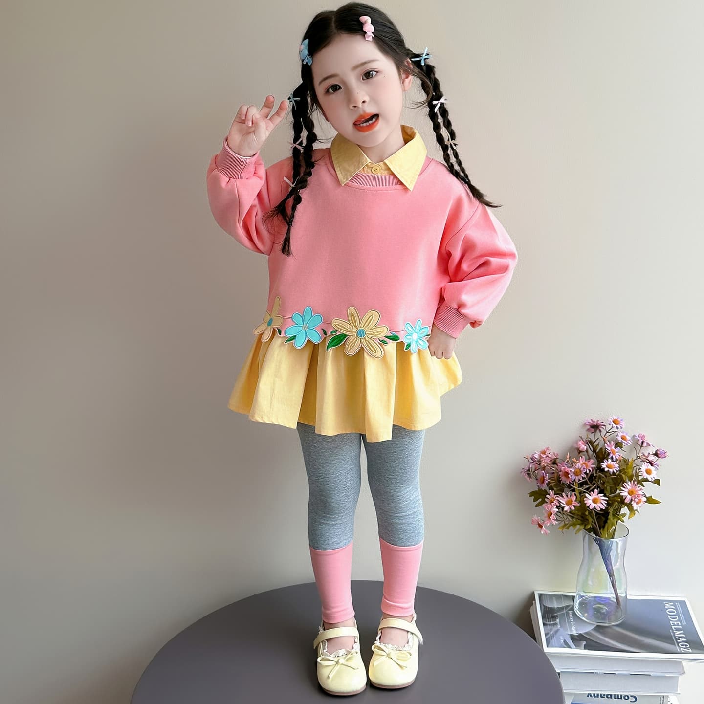 ATONGMU Розовый Kids Повседневные спортивные костюмы Наборы - изображение 2