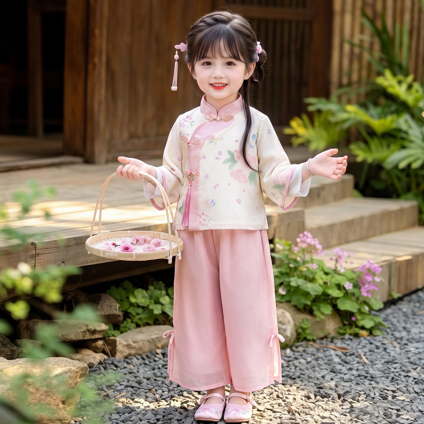 ATONGMU Розовый Kids Традиционные китайские костюмы - изображение 4