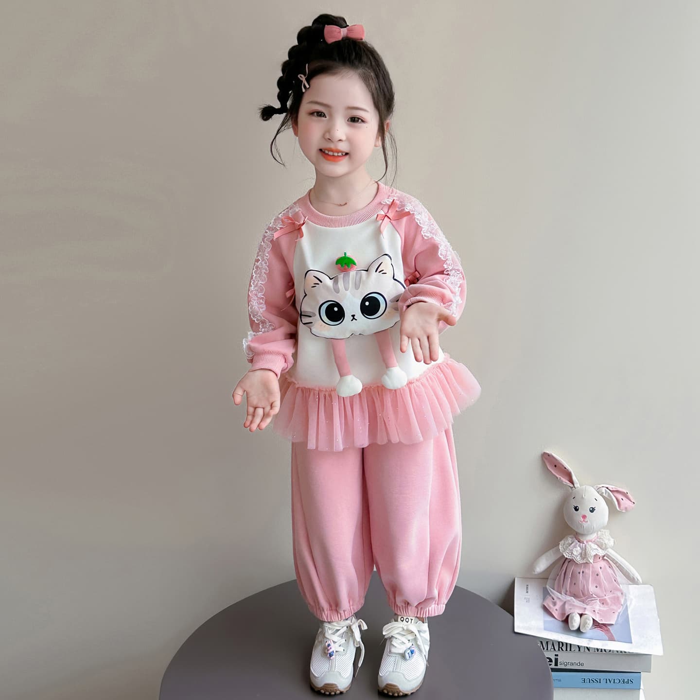 ATONGMU Розовый Kids Повседневные спортивные костюмы Наборы - изображение 5