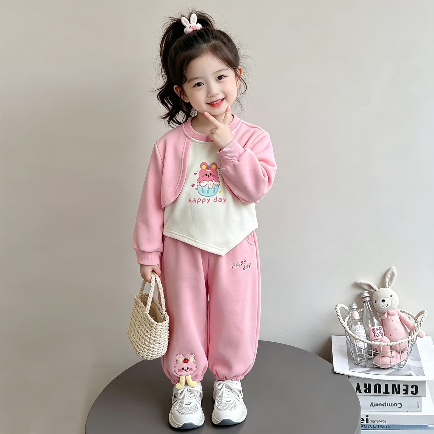ATONGMU Розовый Kids Повседневные спортивные костюмы Наборы - изображение 5