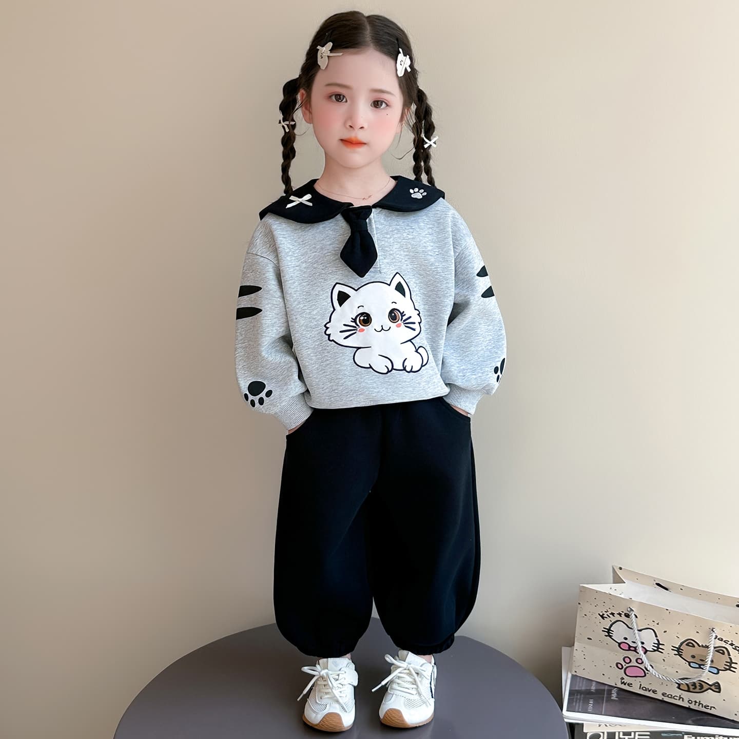 ATONGMU Серый Kids Повседневные спортивные костюмы Наборы - изображение 3