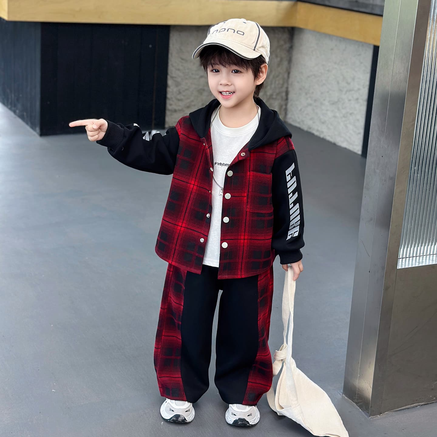 ATONGMU Красный Kids Повседневные спортивные костюмы Наборы - изображение 4