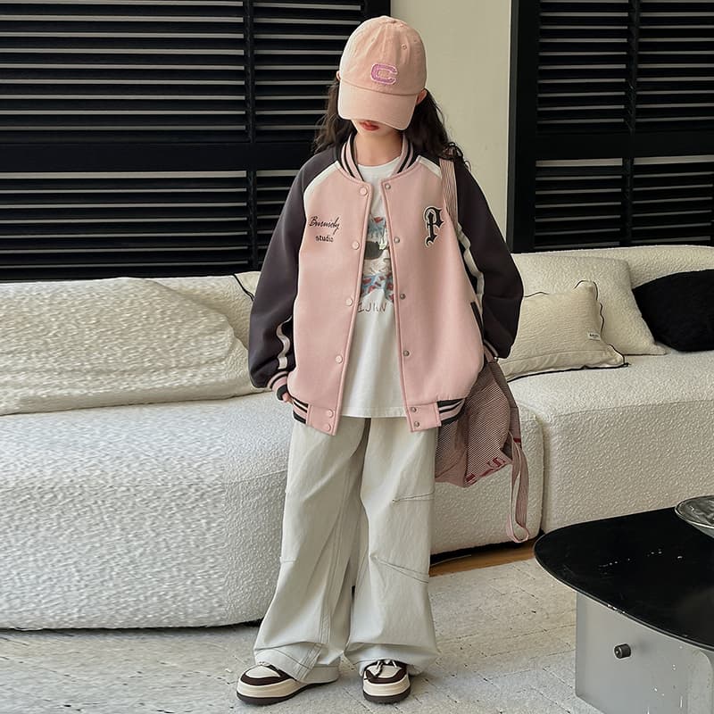 ATONGMU Розовый Kids Бейсбольные куртки - изображение 5