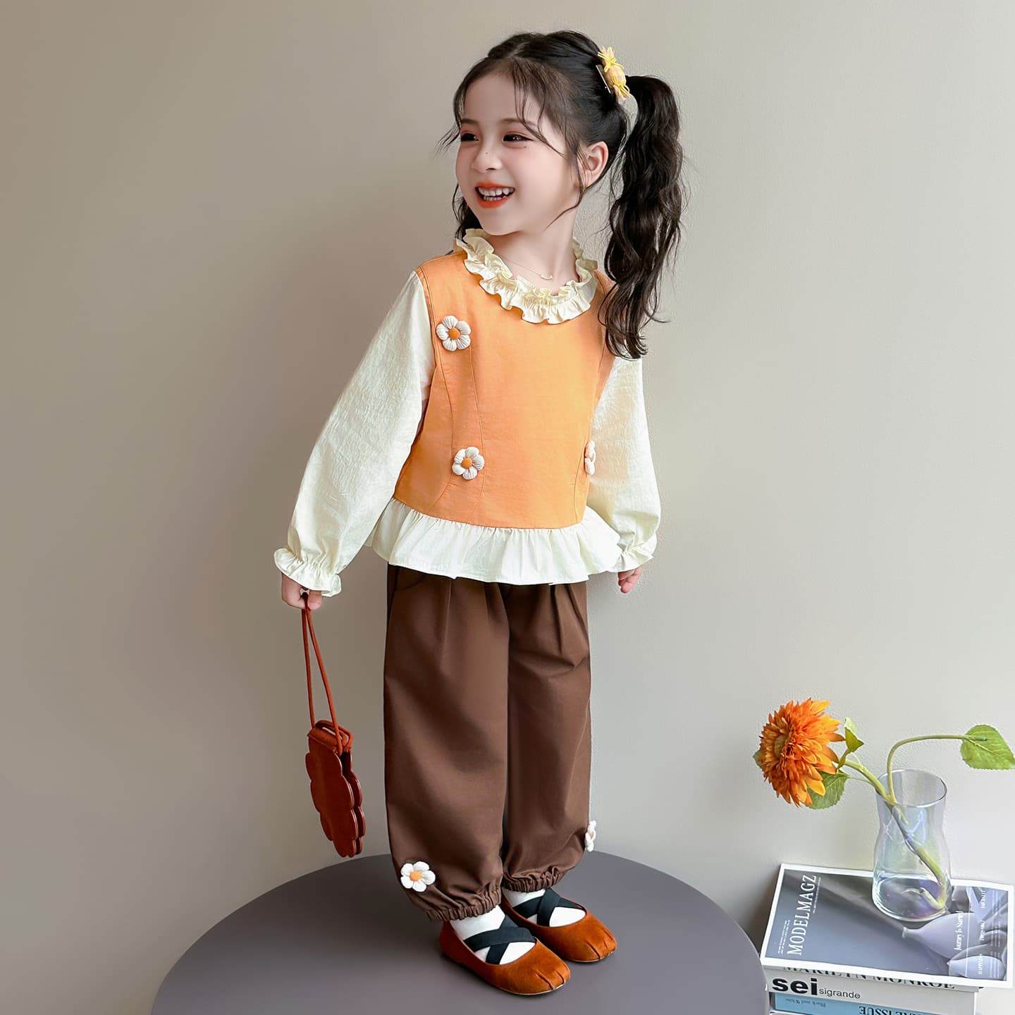 ATONGMU Апельсин Kids Повседневные спортивные костюмы Наборы - изображение 3