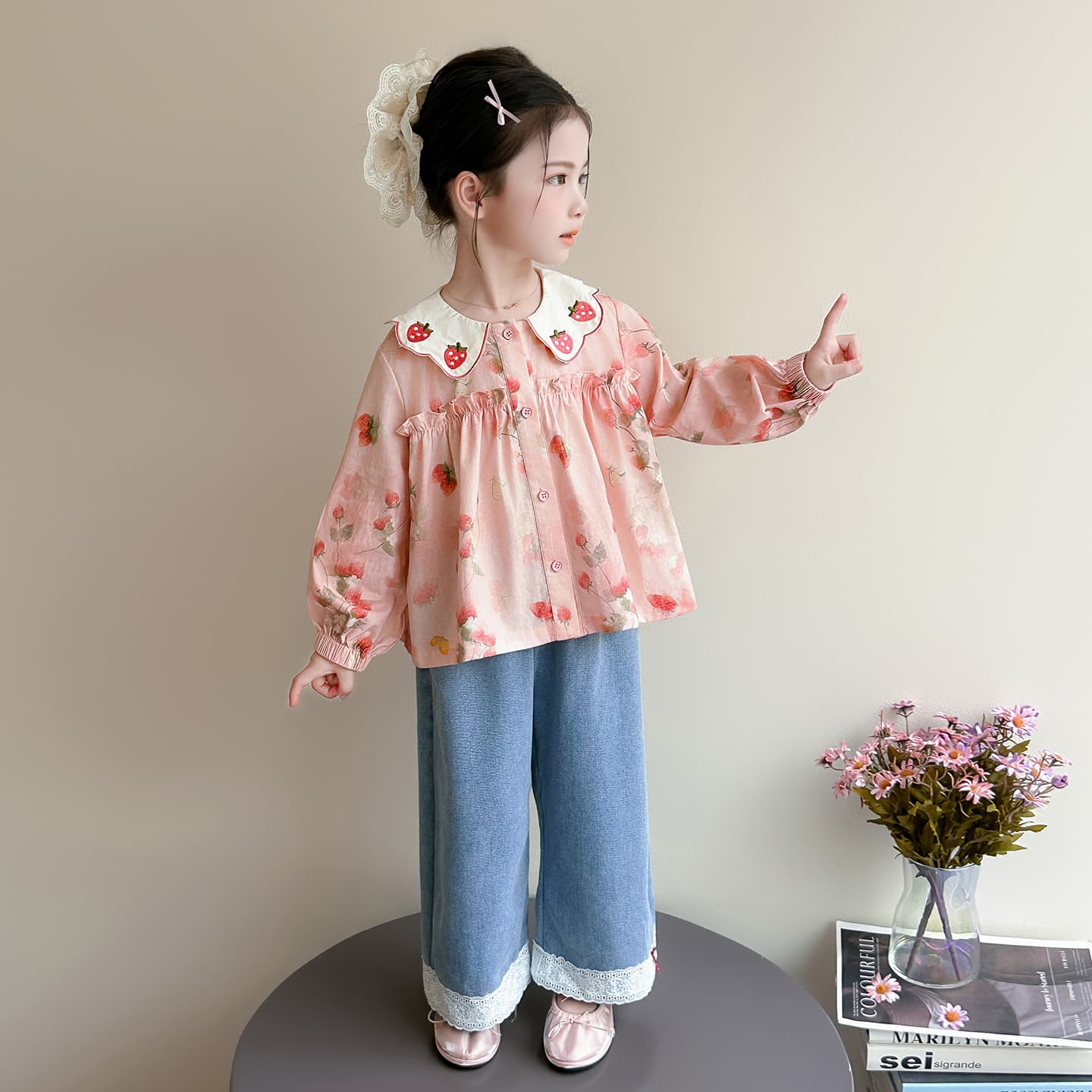 ATONGMU Розовый комплект Kids Повседневные спортивные костюмы Наборы - изображение 4