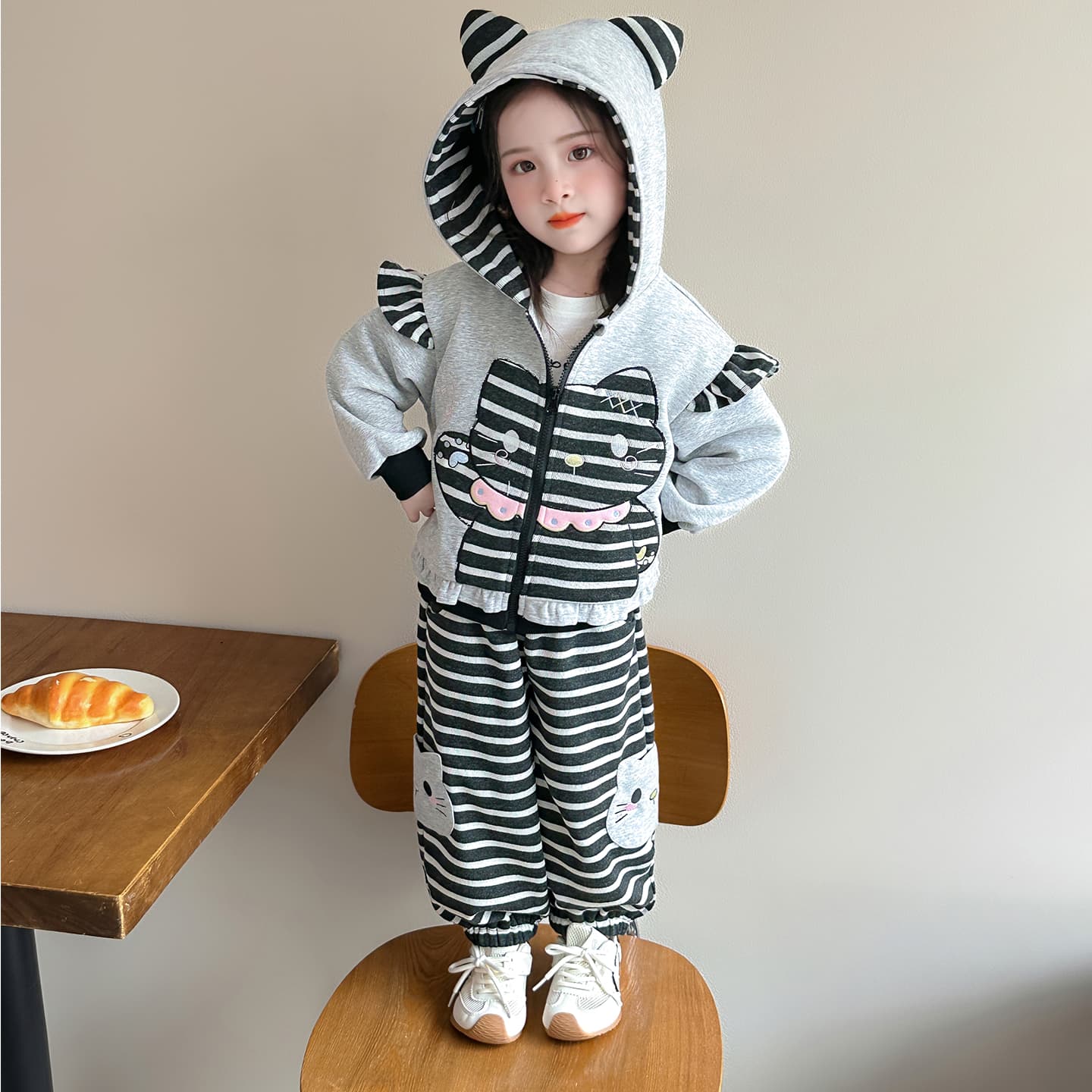 ATONGMU Серый Kids Повседневные спортивные костюмы Наборы - изображение 3