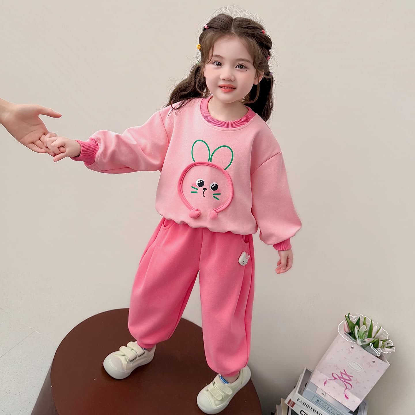 ATONGMU Розовый Kids Повседневные спортивные костюмы Наборы - изображение 4