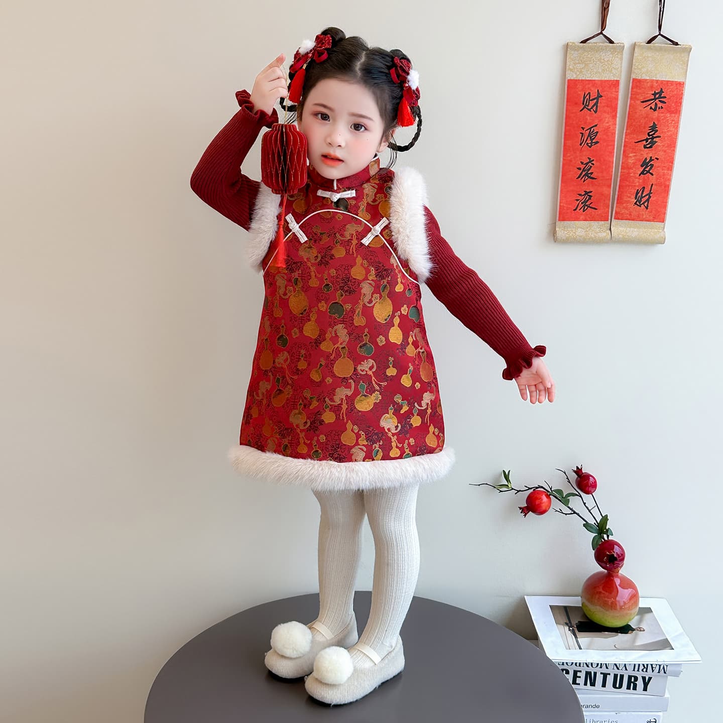 ATONGMU Красный Kids Ципао - изображение 5