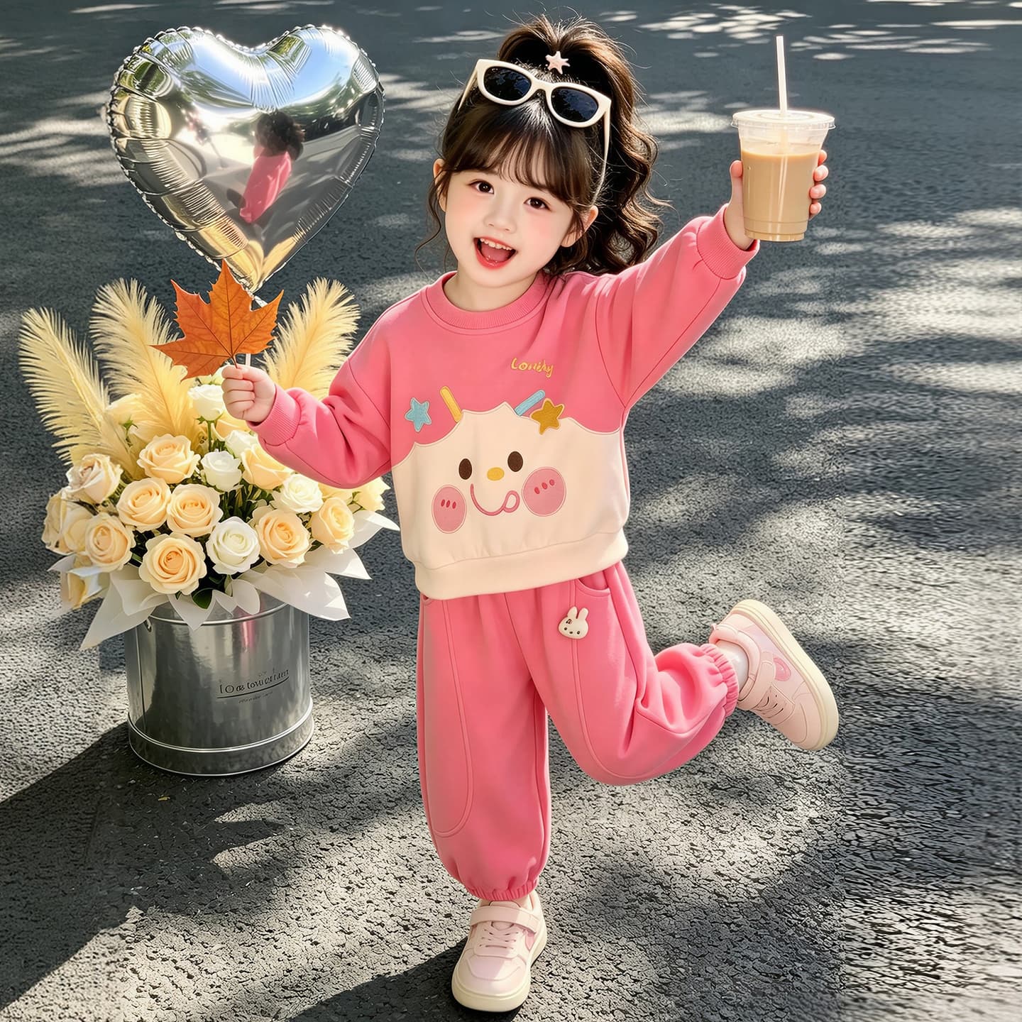 ATONGMU Розовый Kids Повседневные спортивные костюмы Наборы - изображение 2