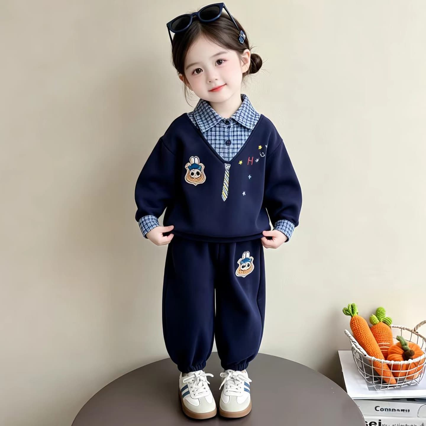 ATONGMU Темно-синий Kids Повседневные спортивные костюмы Наборы - изображение 3